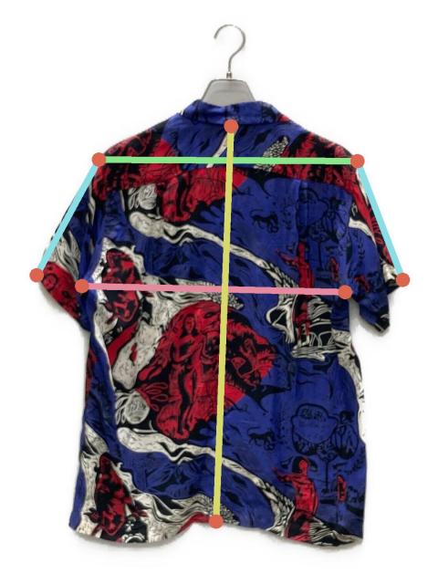 中古・古着通販】Sun Surf (サンサーフ) アロハシャツ レッド×ブルー