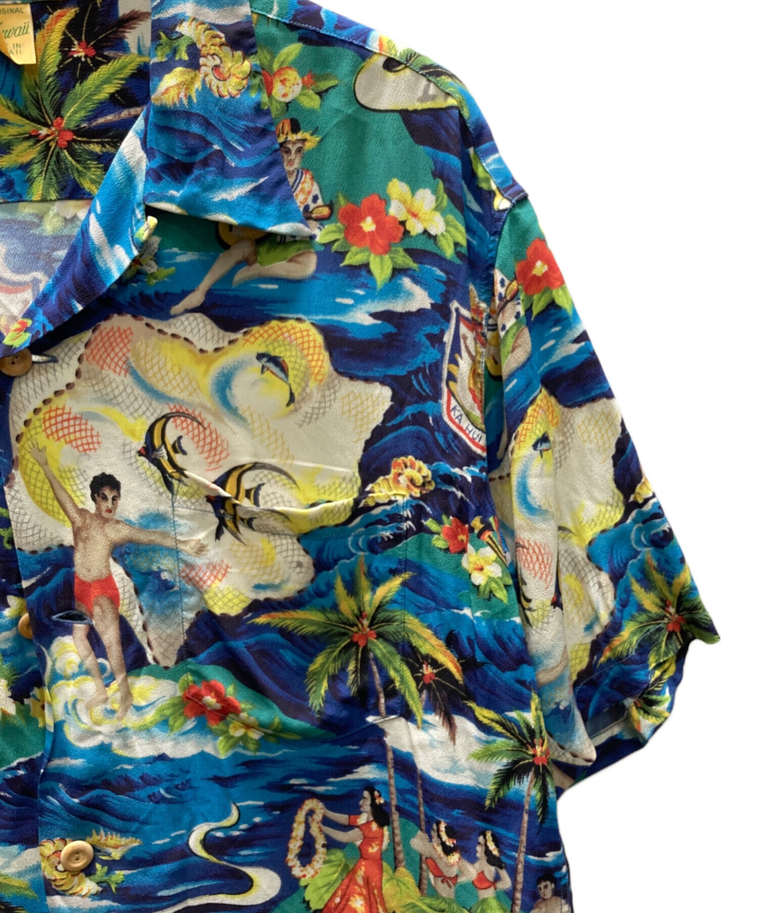 中古・古着通販】Sun Surf (サンサーフ) アロハシャツ ブルー サイズ