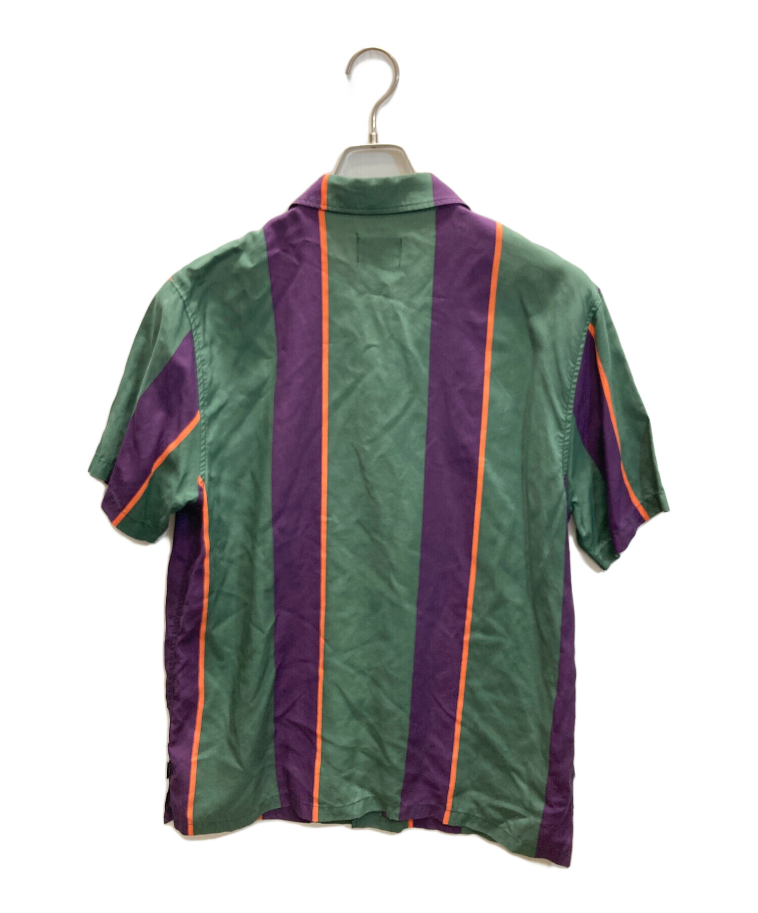 中古・古着通販】stussy (ステューシー) Big Stripe shirt グリーン 