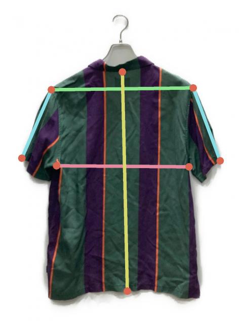 しゅーページ 中古・古着通販】stussy (ステューシー) Big Stripe shirt グリーン