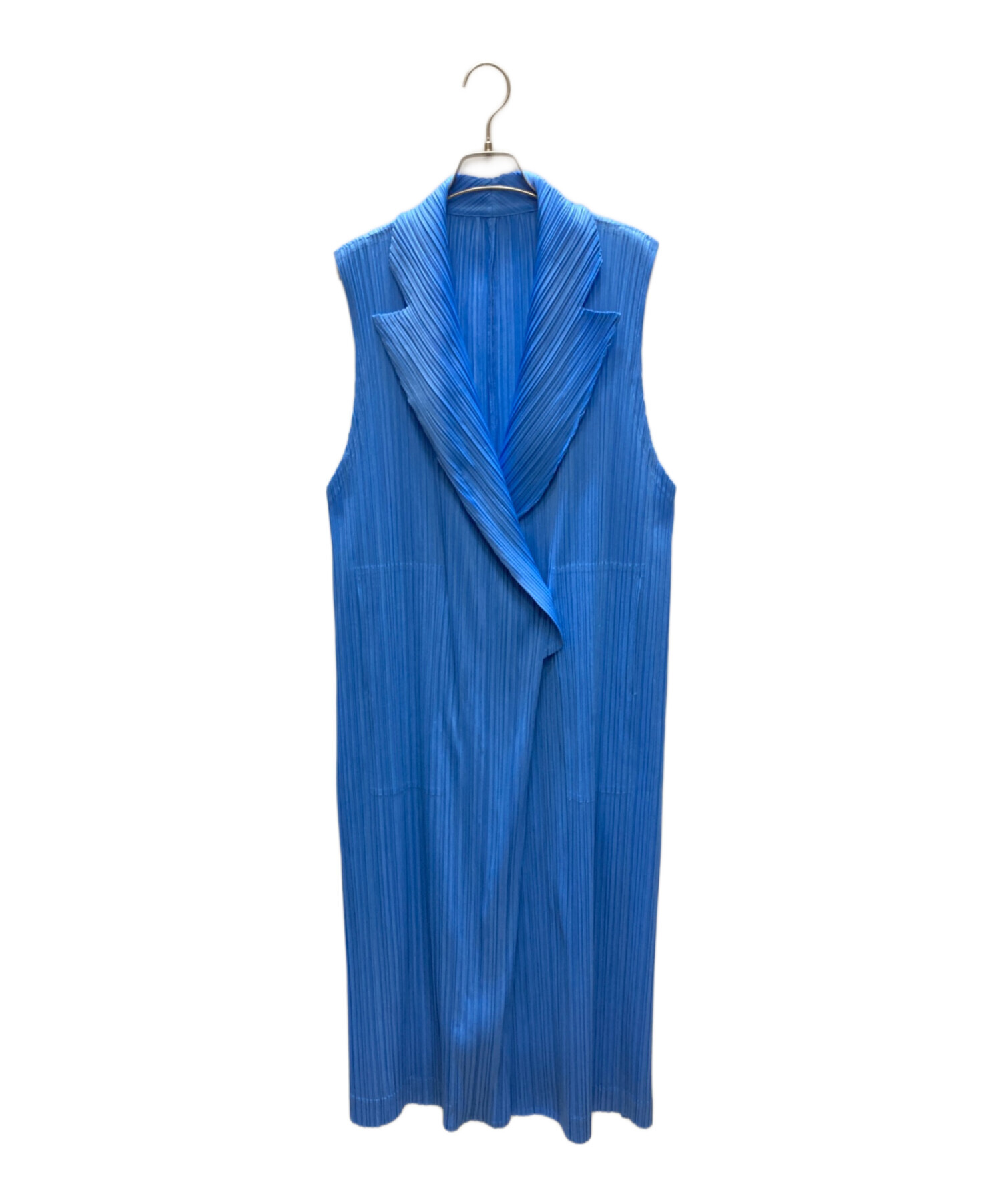 PLEATS ISSEY PLEASE プリーツプリーズ ベスト MIYAKE 青 Size3