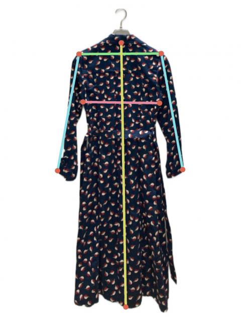 中古・古着通販】People Tree (ピープルツリー) V&A 総柄ワンピース