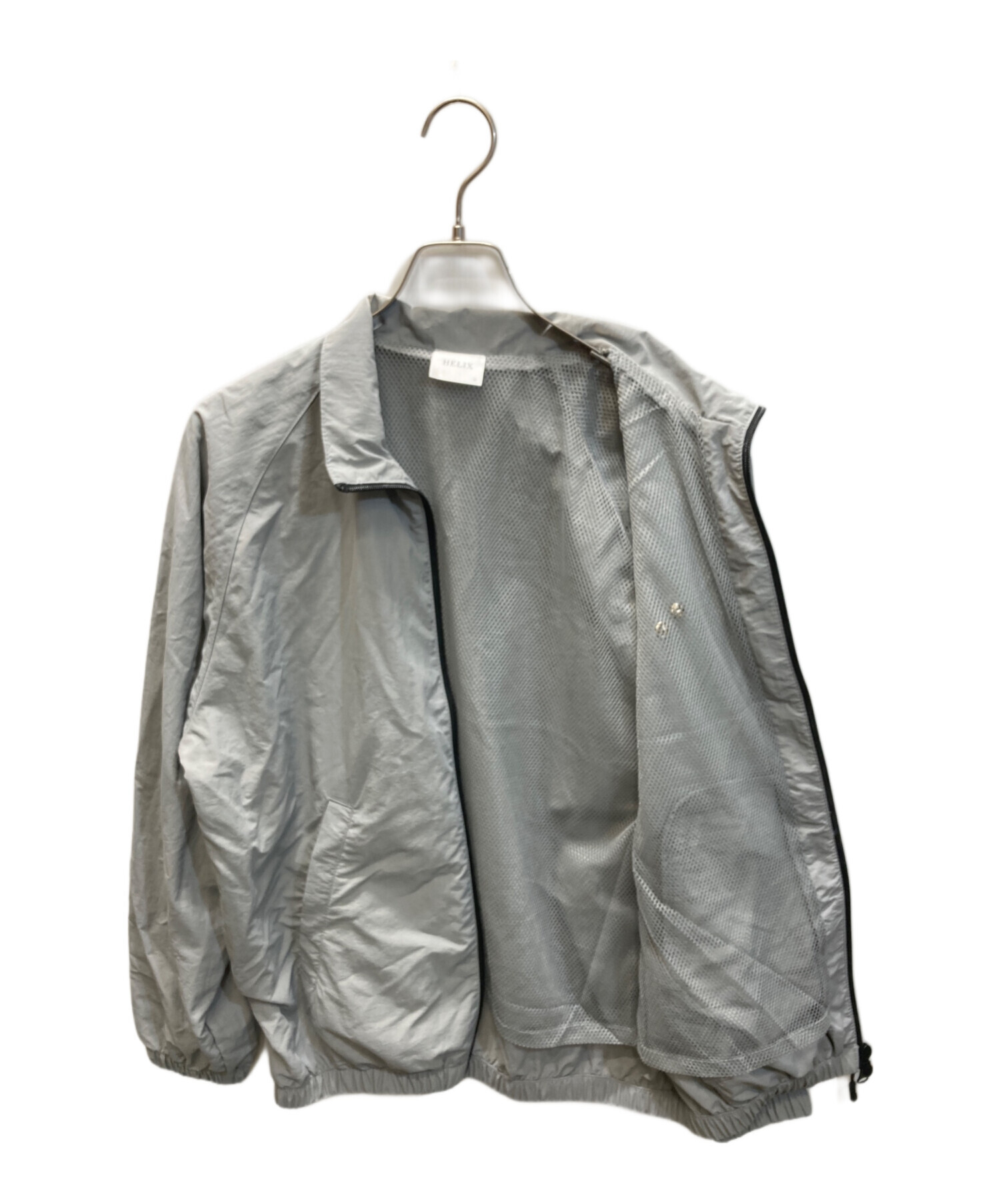 中古・古着通販】HELIX (ヘリックス) LOGO CHARM NYLON JACKET グレー 