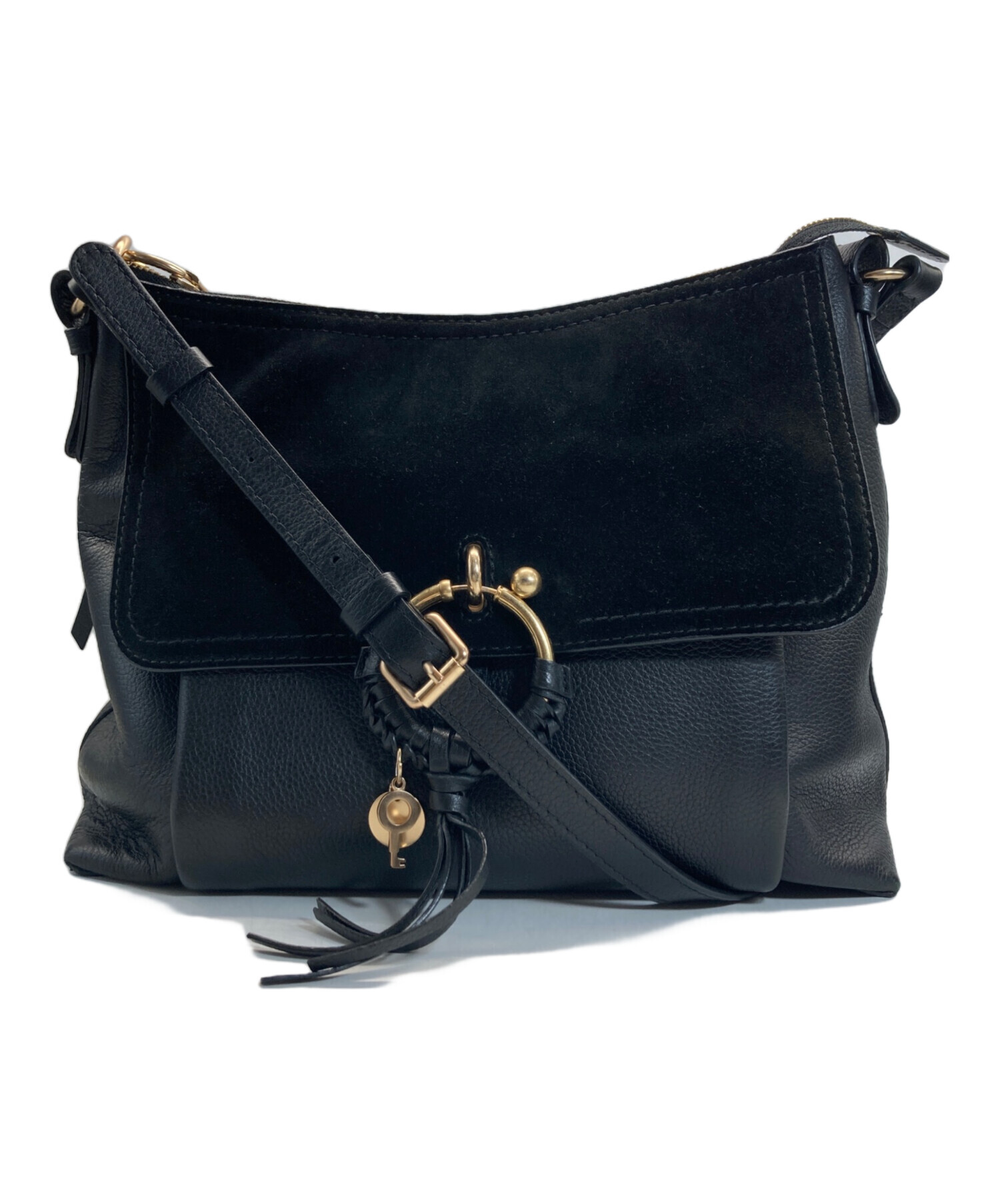 See By Chloe シー　バイ　クロエ ショルダーバッグ  黒 【古着】【中古】【送料無料】 中古・古着通販】SEE BY CHLOE (シーバイクロエ) JOAN 2WAYショルダー