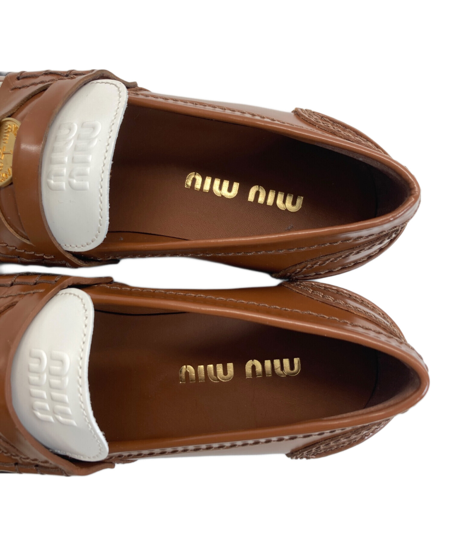 中古・古着通販】MIU MIU (ミュウミュウ) ブラッシュドレザー ペニー