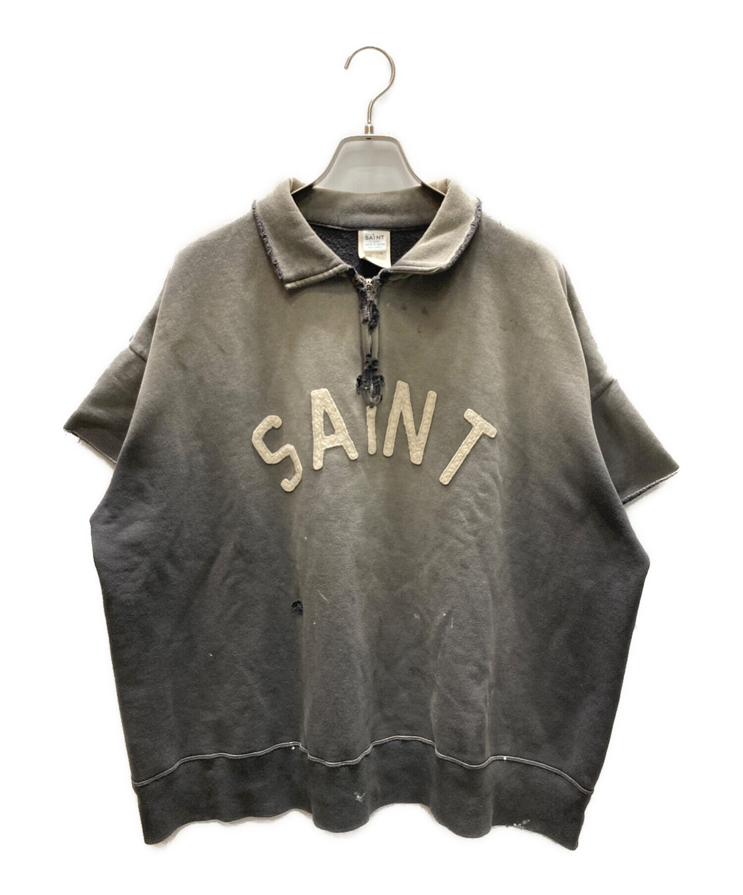 userさま　Mサイズグレー 中古・古着通販】SAINT Mxxxxxx (セントマイケル) SS HALF ZIP SWEAT