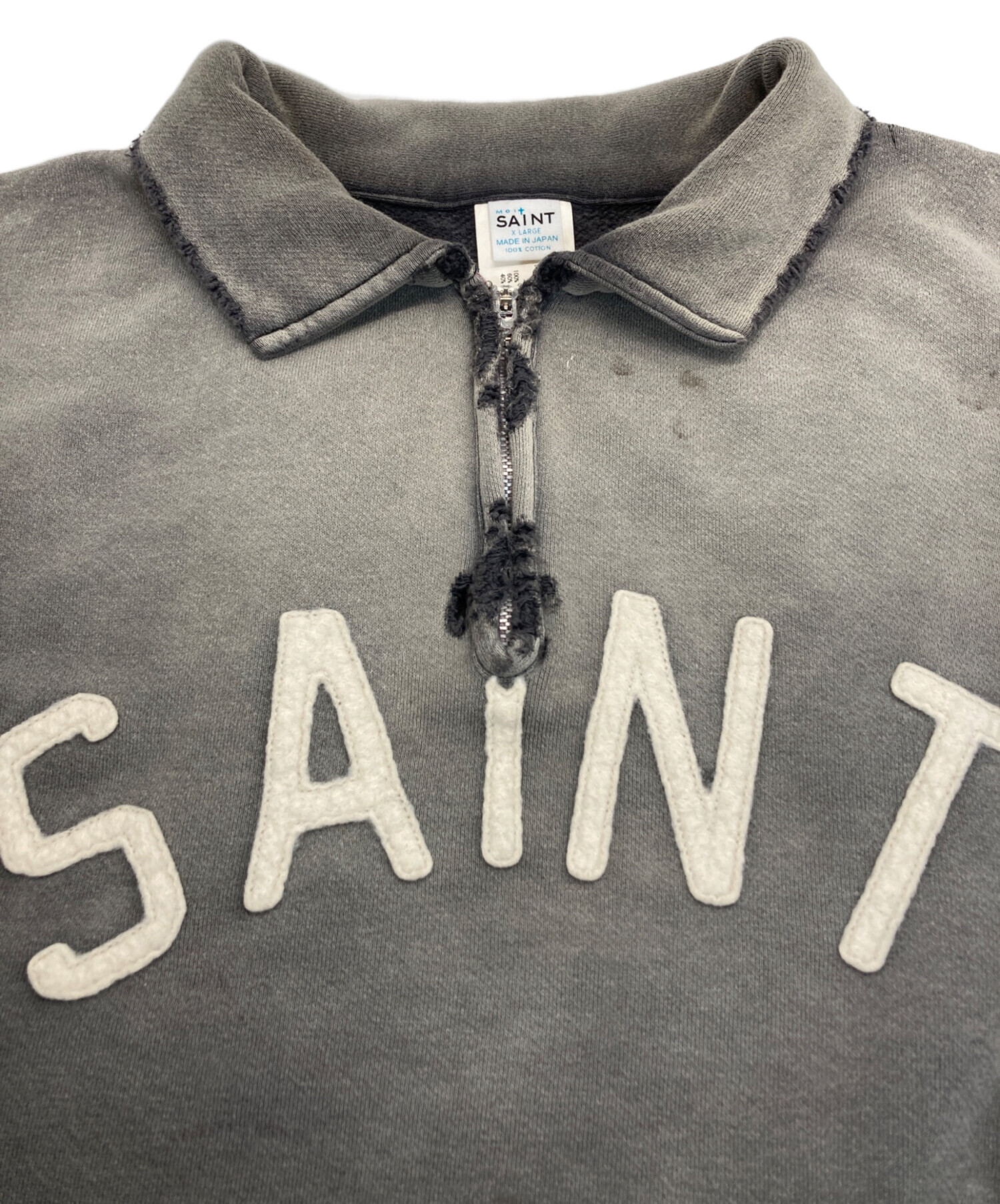中古・古着通販】SAINT Mxxxxxx (セントマイケル) SS HALF ZIP SWEAT