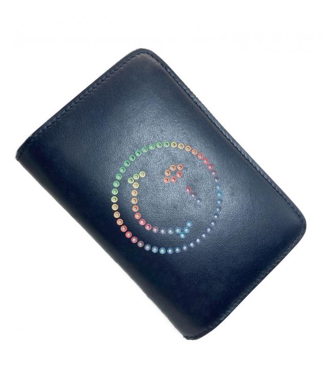 ANYA HINDMARCH スマイリー 財布 新品 ネイビー 中古・古着通販】ANYA HINDMARCH (アニヤ・ハインドマーチ) 2つ折り