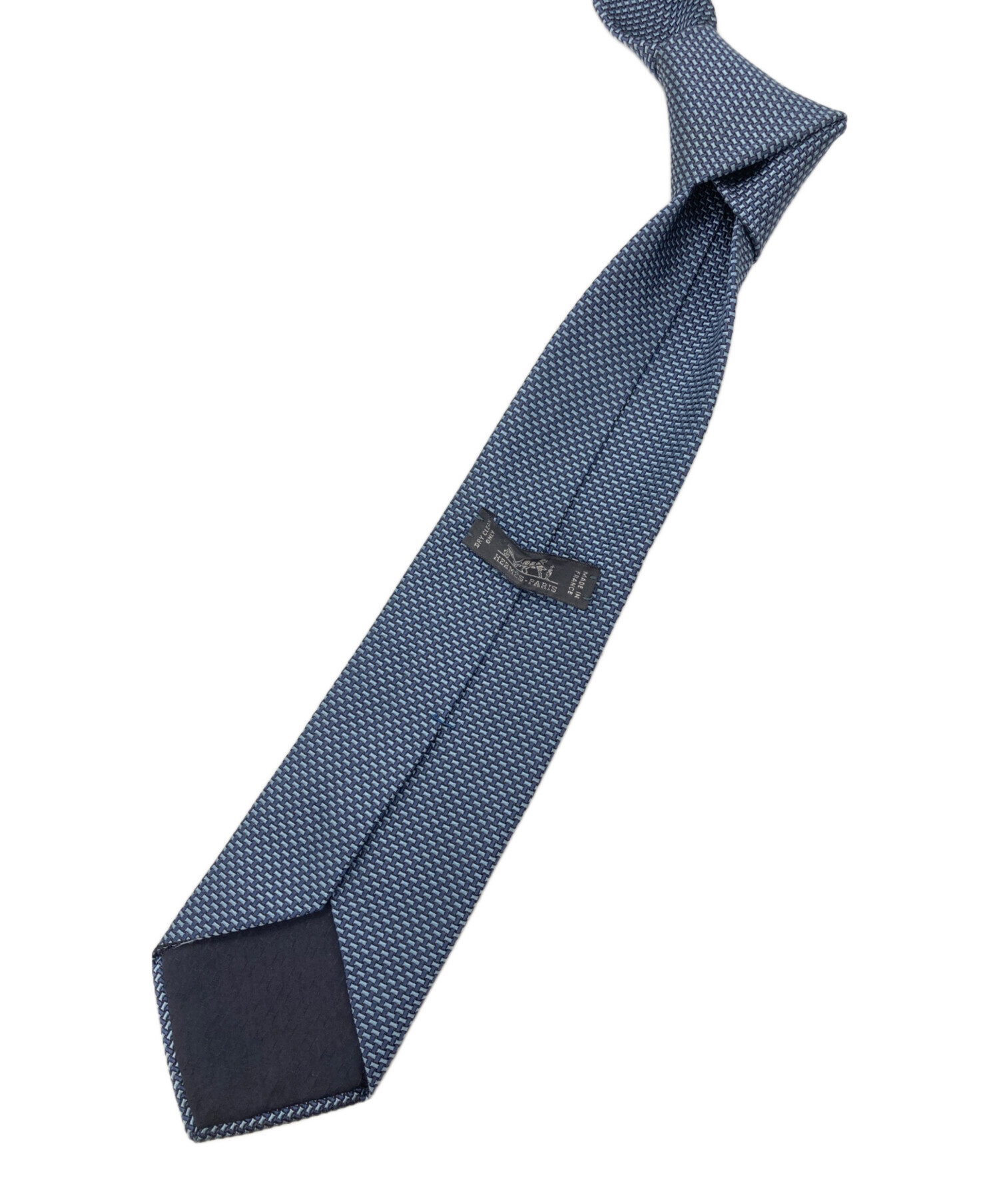 中古・古着通販】HERMES (エルメス) シルクネクタイ ネイビー サイズ