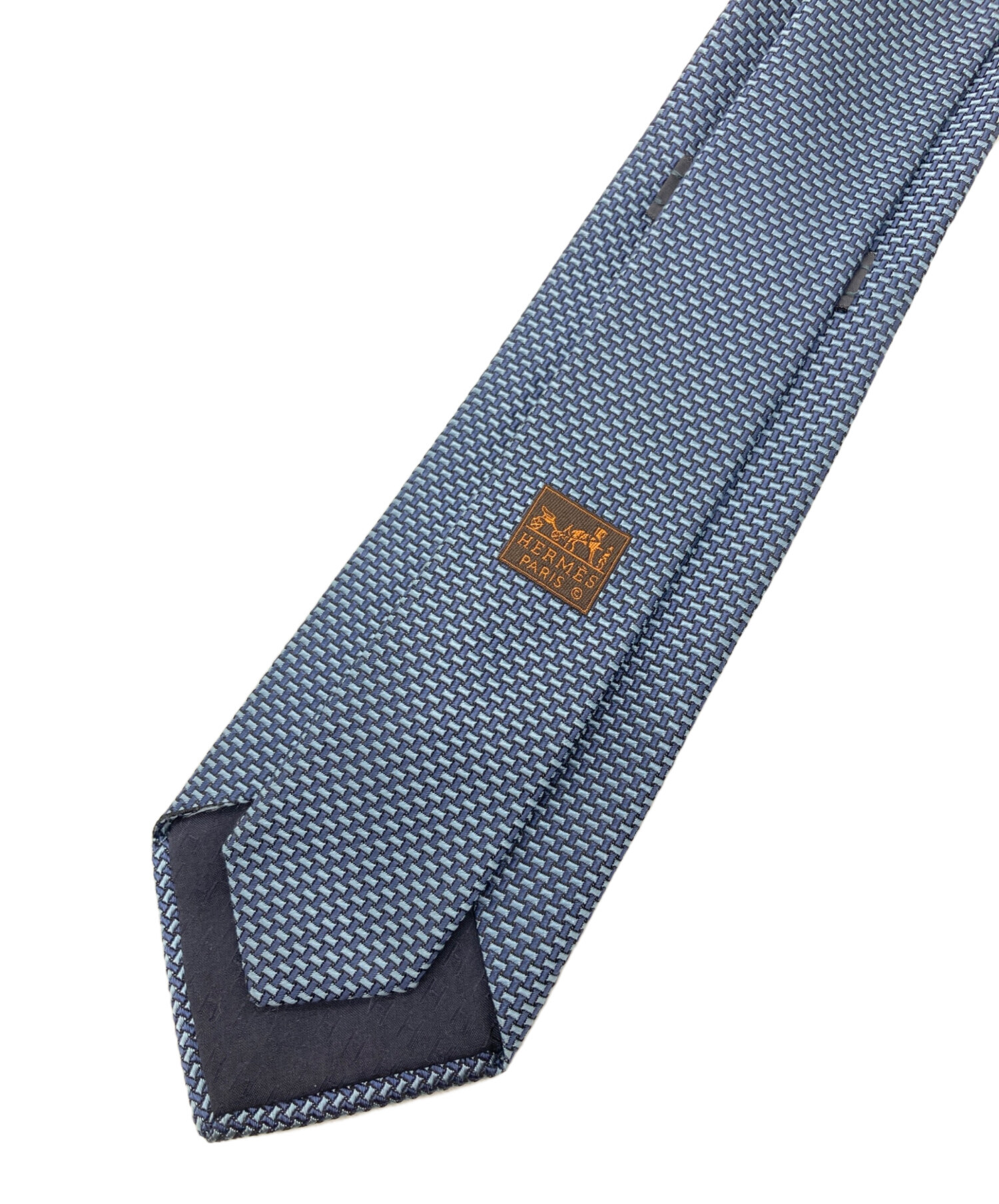 中古・古着通販】HERMES (エルメス) シルクネクタイ ネイビー サイズ