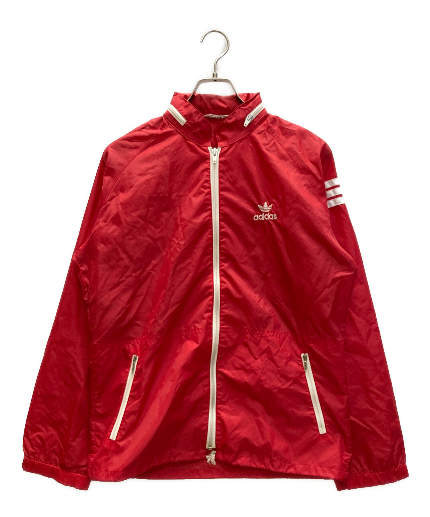 美品  アディダス ナイロンジャケット レッド 赤 XL 中古・古着通販】adidas (アディダス) ナイロンジャケット レッド