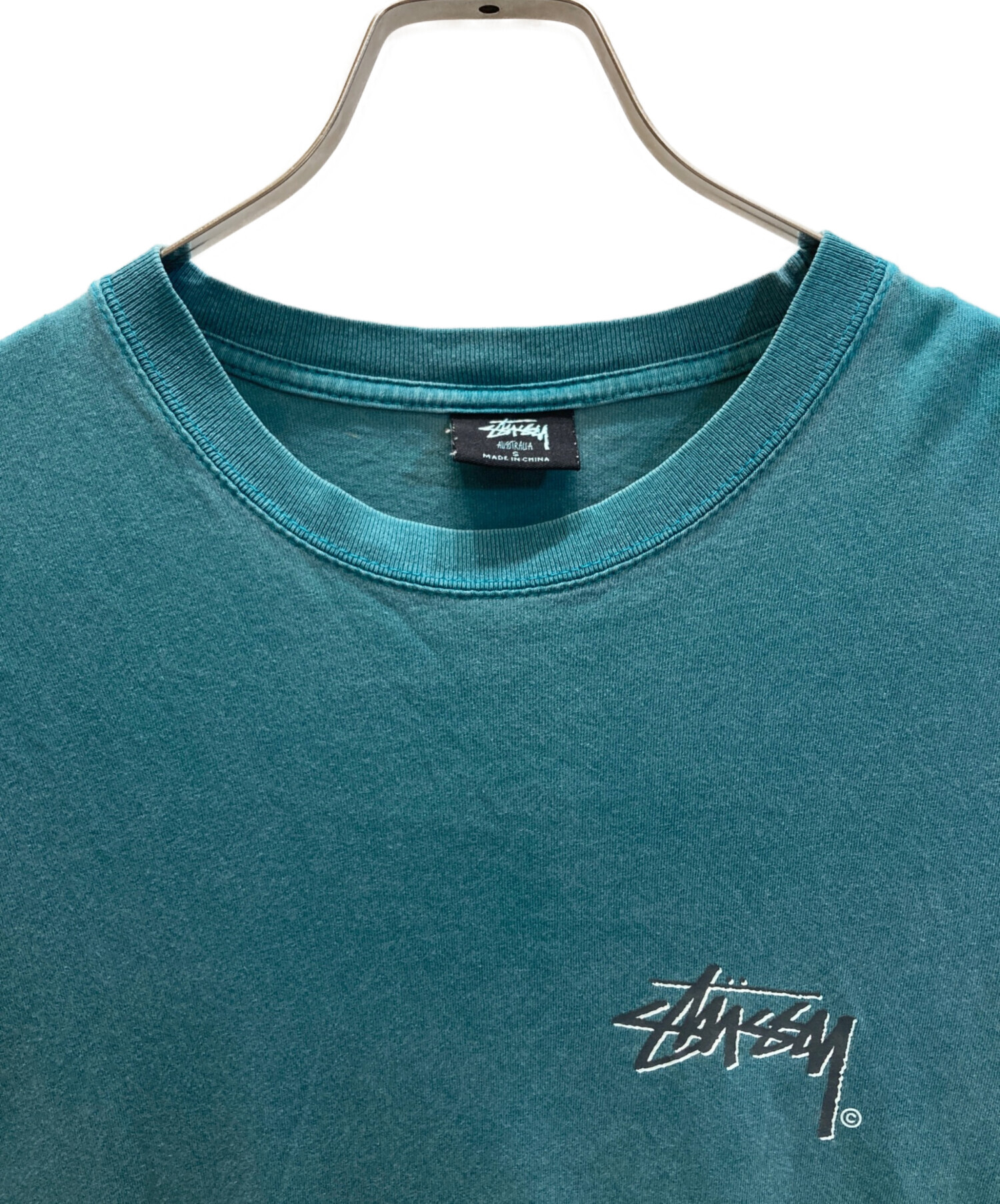 中古・古着通販】stussy (ステューシー) プリントTシャツ グリーン 