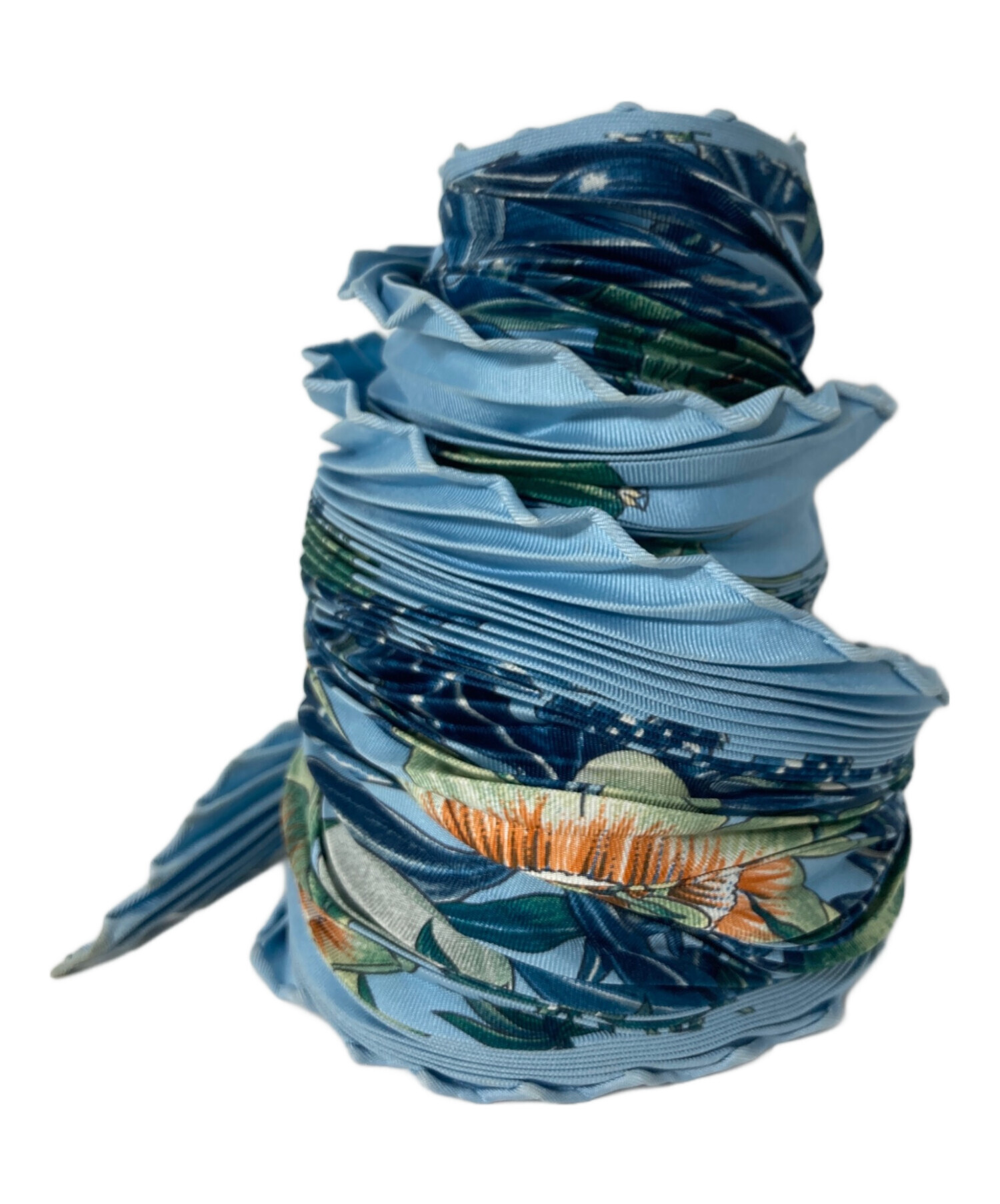 HERMES エルメス プリーツスカーフ Caraïbes カライブ 中古・古着通販】HERMES (エルメス) カレ90プリーツスカーフ マルチ
