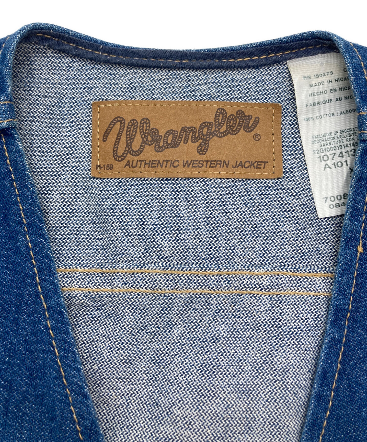 中古・古着通販】Wrangler (ラングラー) デニムベスト インディゴ