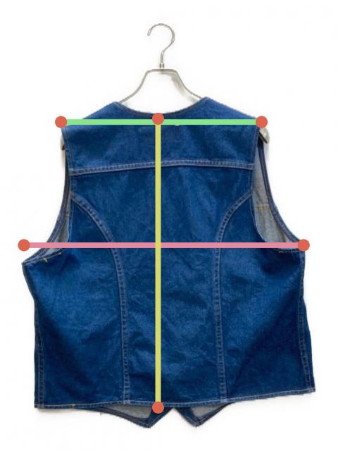 中古・古着通販】Wrangler (ラングラー) デニムベスト インディゴ