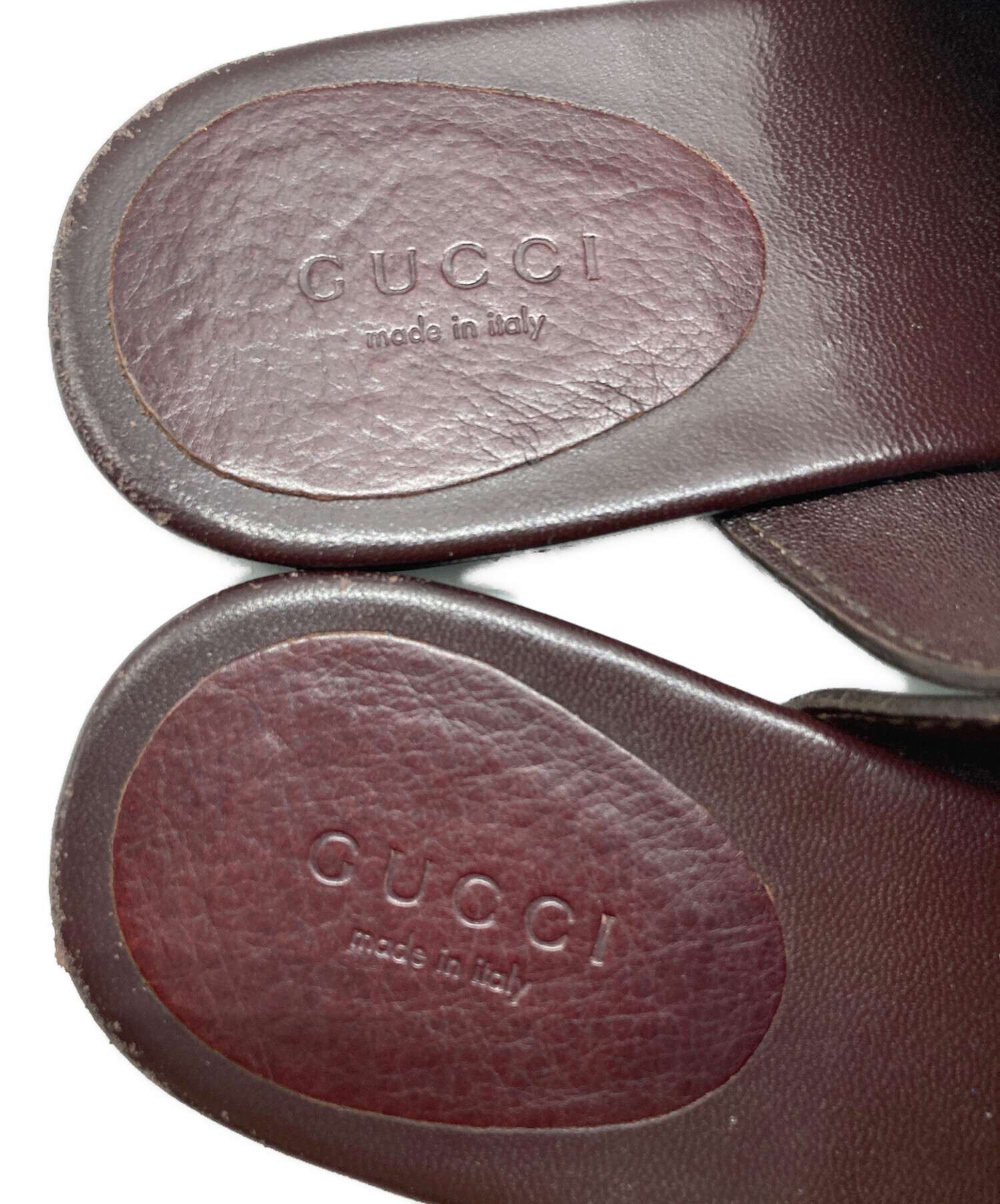 中古・古着通販】GUCCI (グッチ) Hasler フラットサンダル ボルドー