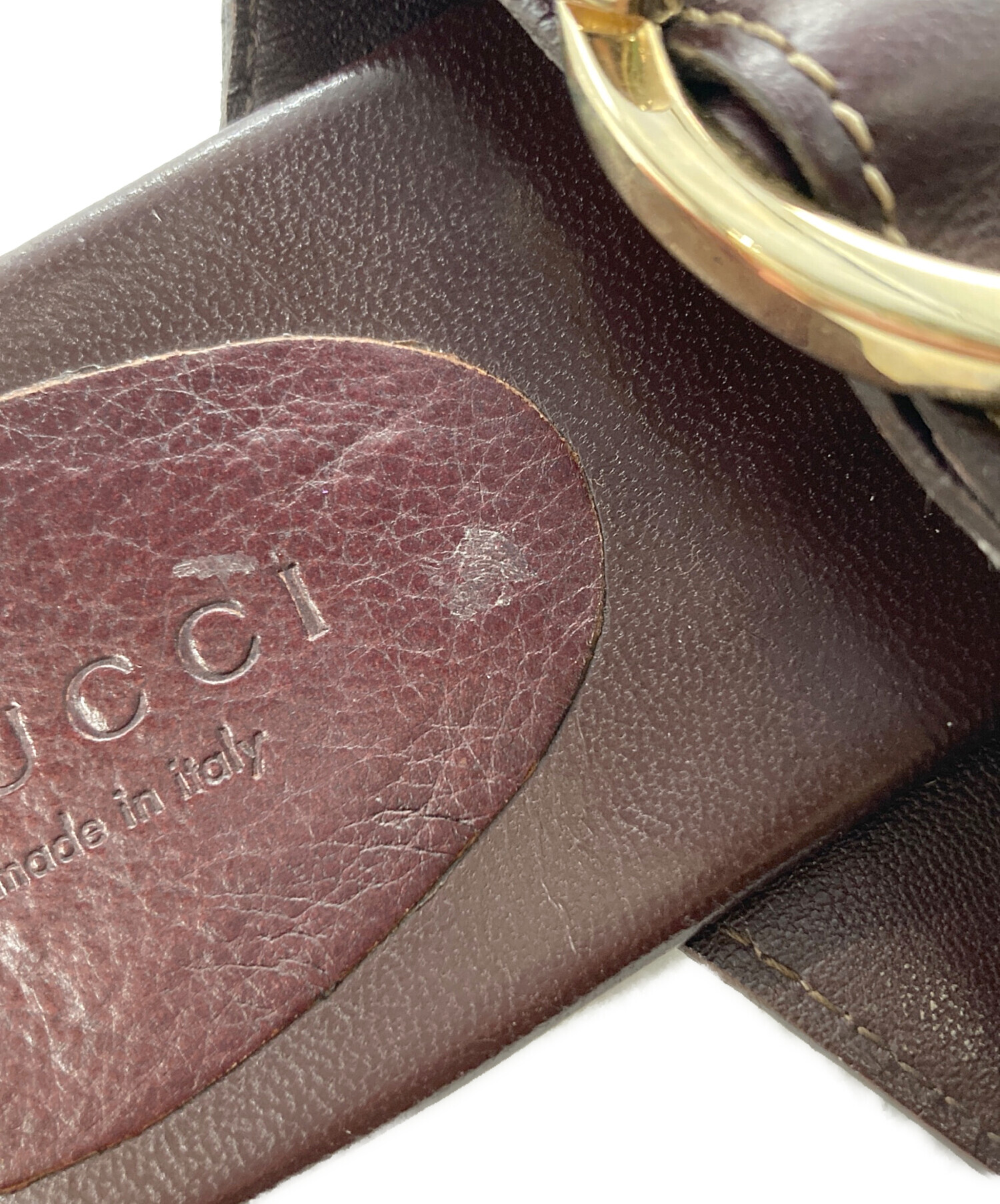 中古・古着通販】GUCCI (グッチ) Hasler フラットサンダル ボルドー