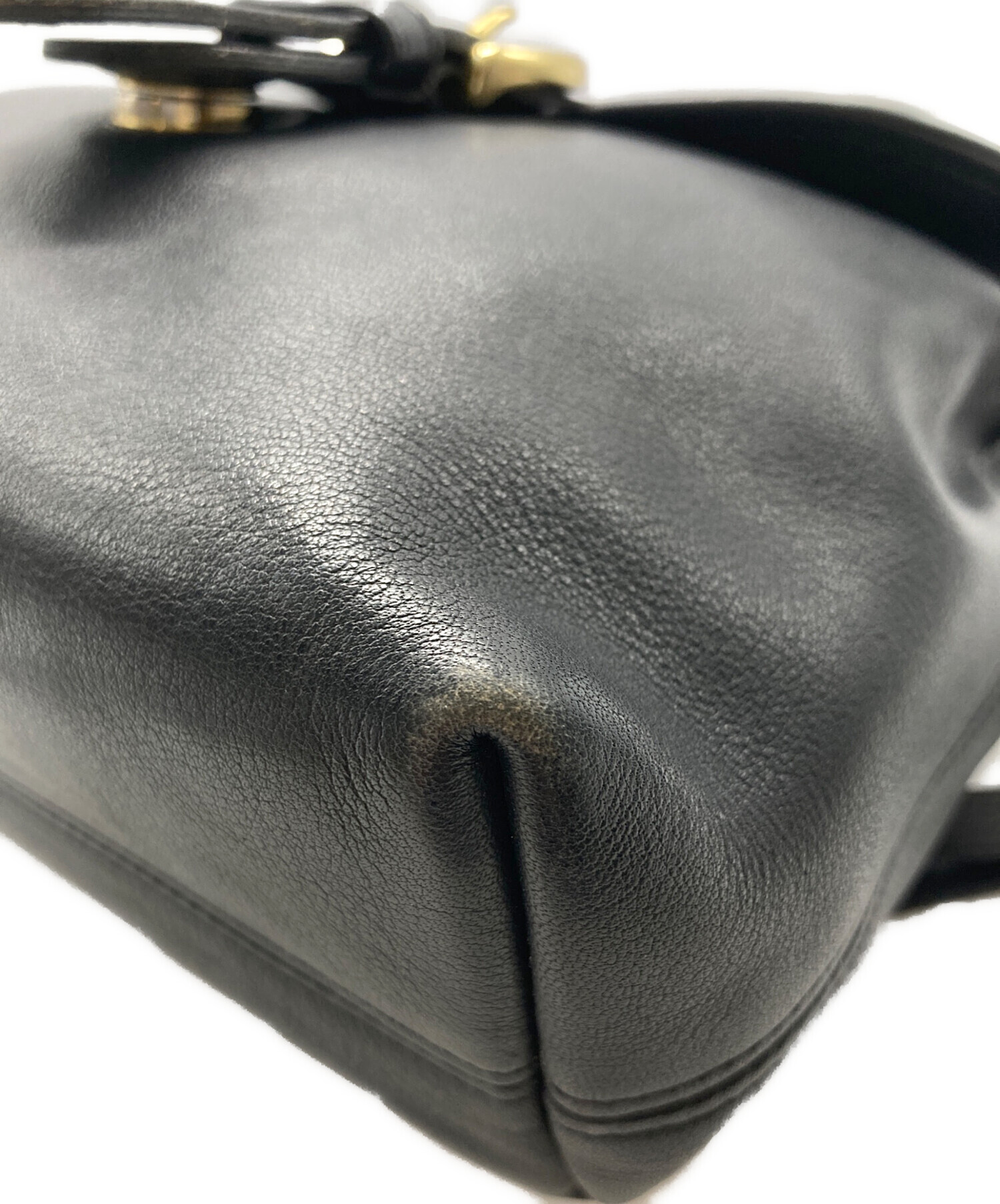 中古・古着通販】COACH (コーチ) レザーミニリュック ブラック