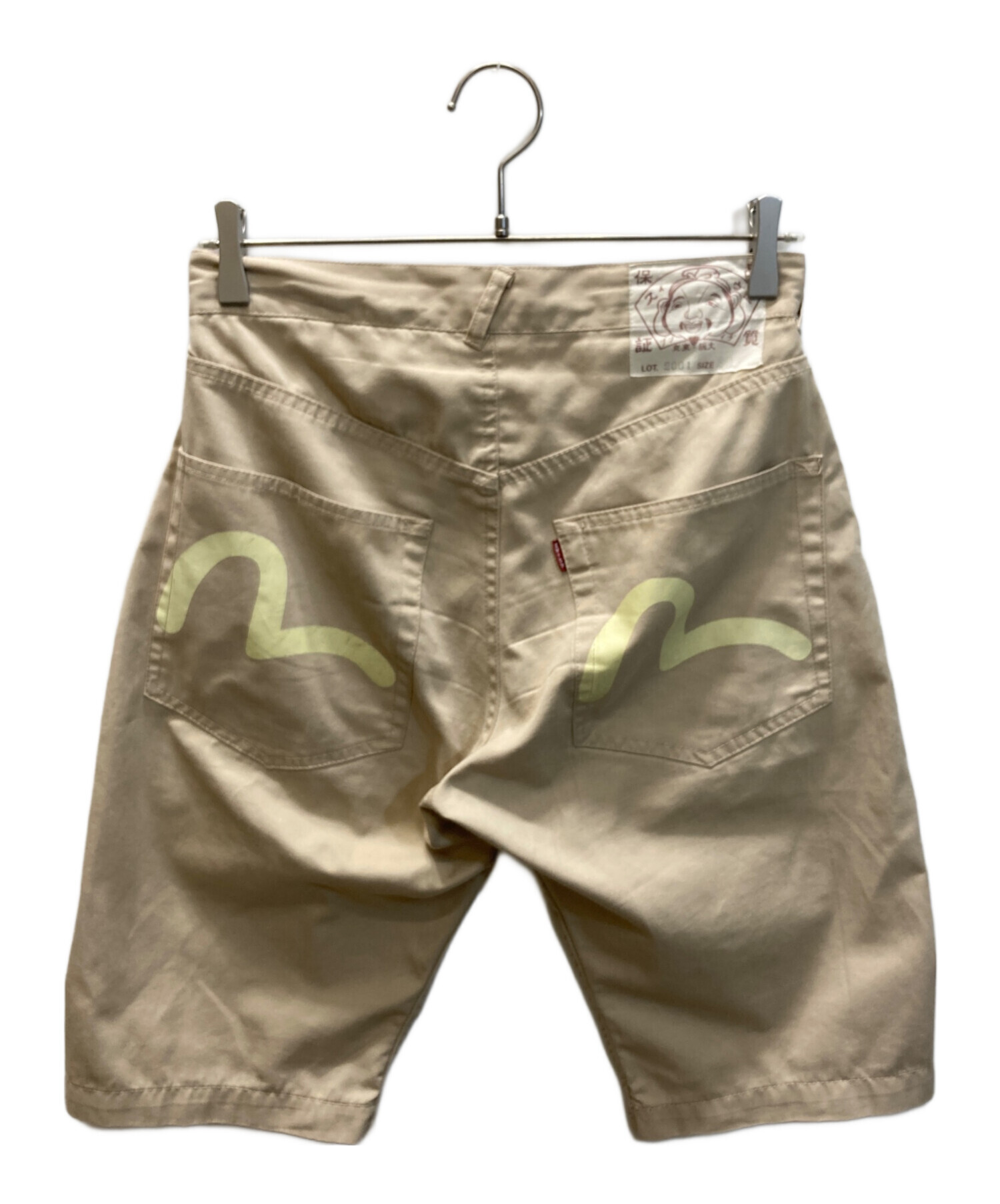 に*ー様 evisu ハーフパンツ 中古・古着通販】EVISU (エヴィス) ハーフパンツ ベージュ サイズ:SIZE