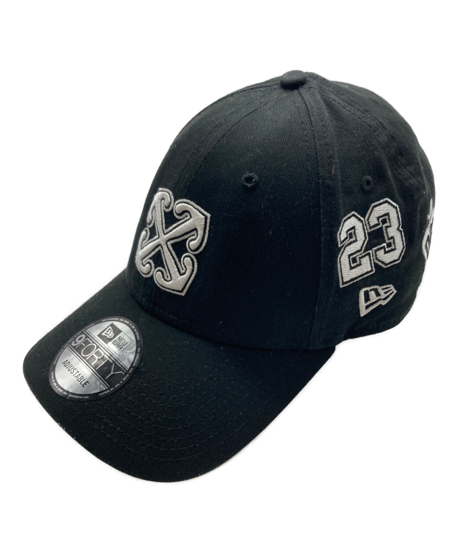 OFF-WHITE オフホワイト キャップ  黒 【古着】【中古】【送料無料】 中古・古着通販】New Era (ニューエラ) OFFWHITE (オフホワイト