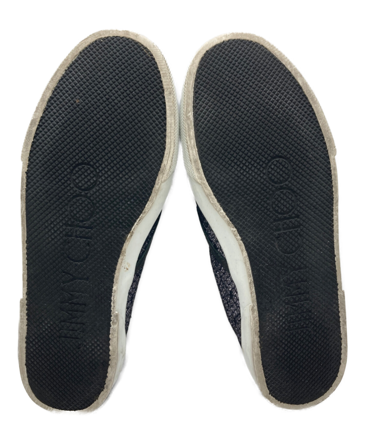 中古・古着通販】JIMMY CHOO (ジミーチュウ) ラメスリッポン ブラック