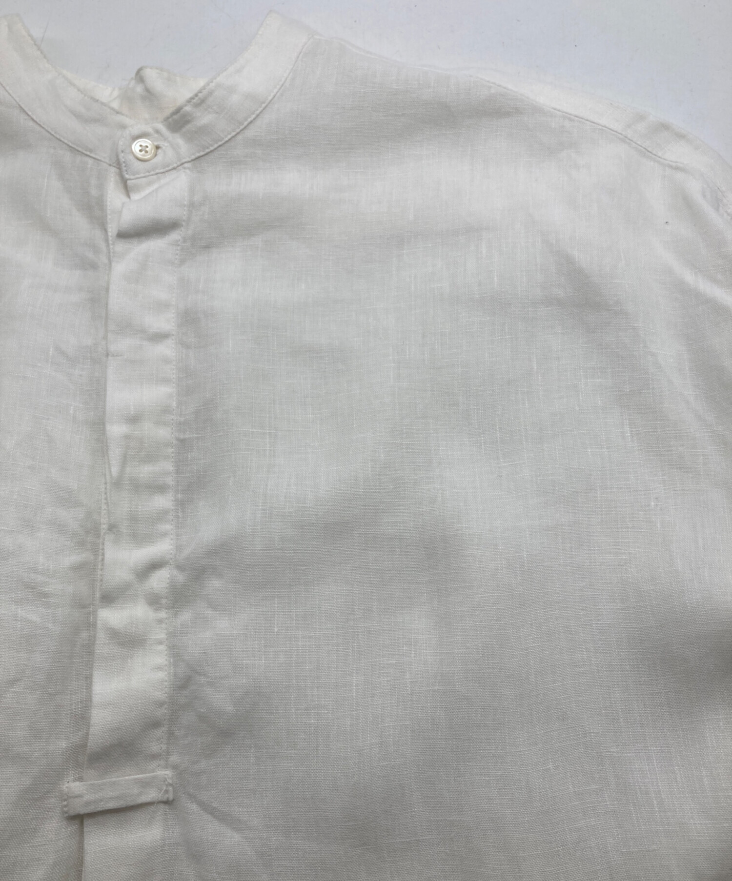 中古・古着通販】KAGURE (カグレ) リネンチュニックシャツ ホワイト 