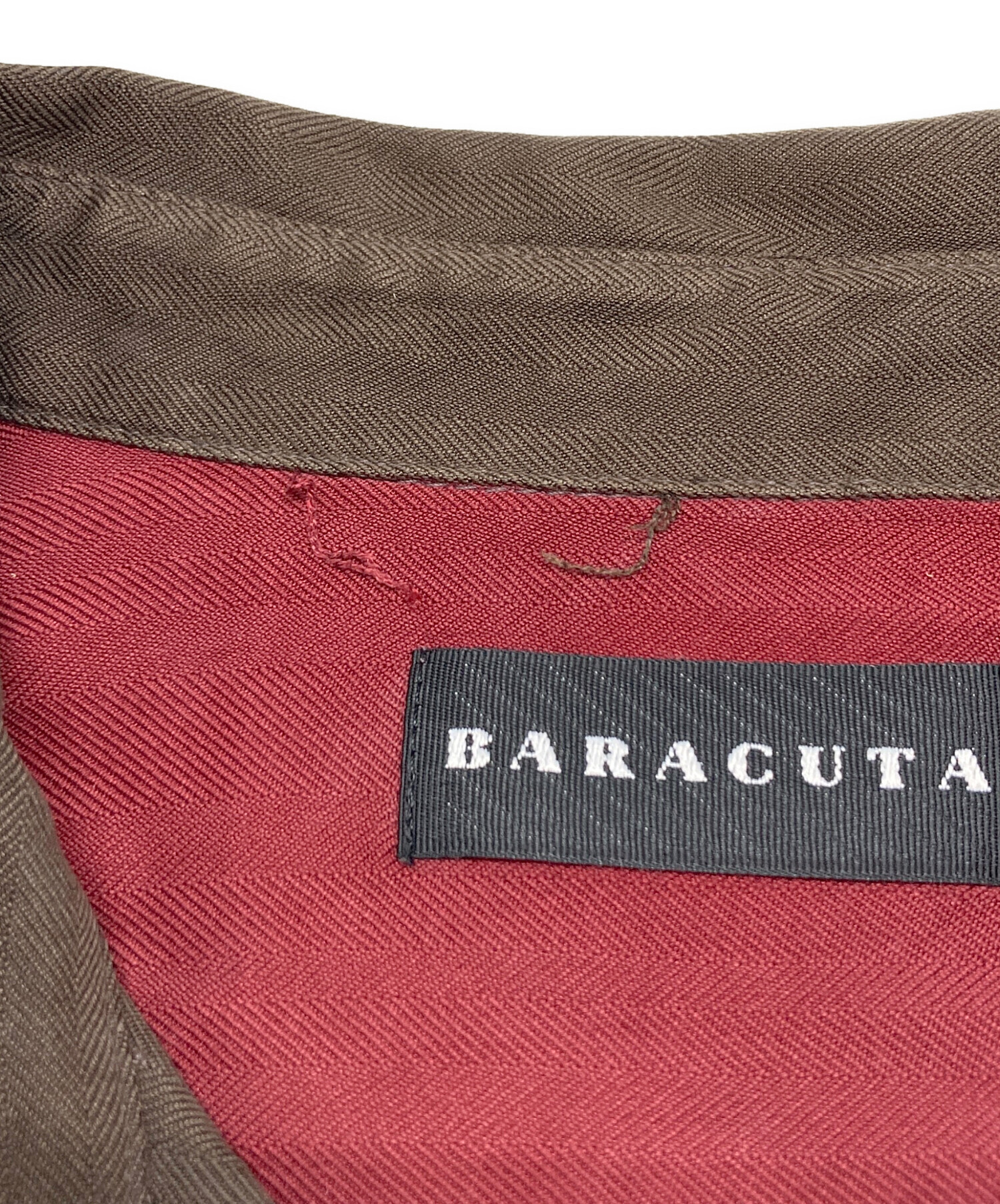 中古・古着通販】BARACUTA (バラクータ) ヘリンボーン シルクシャツ