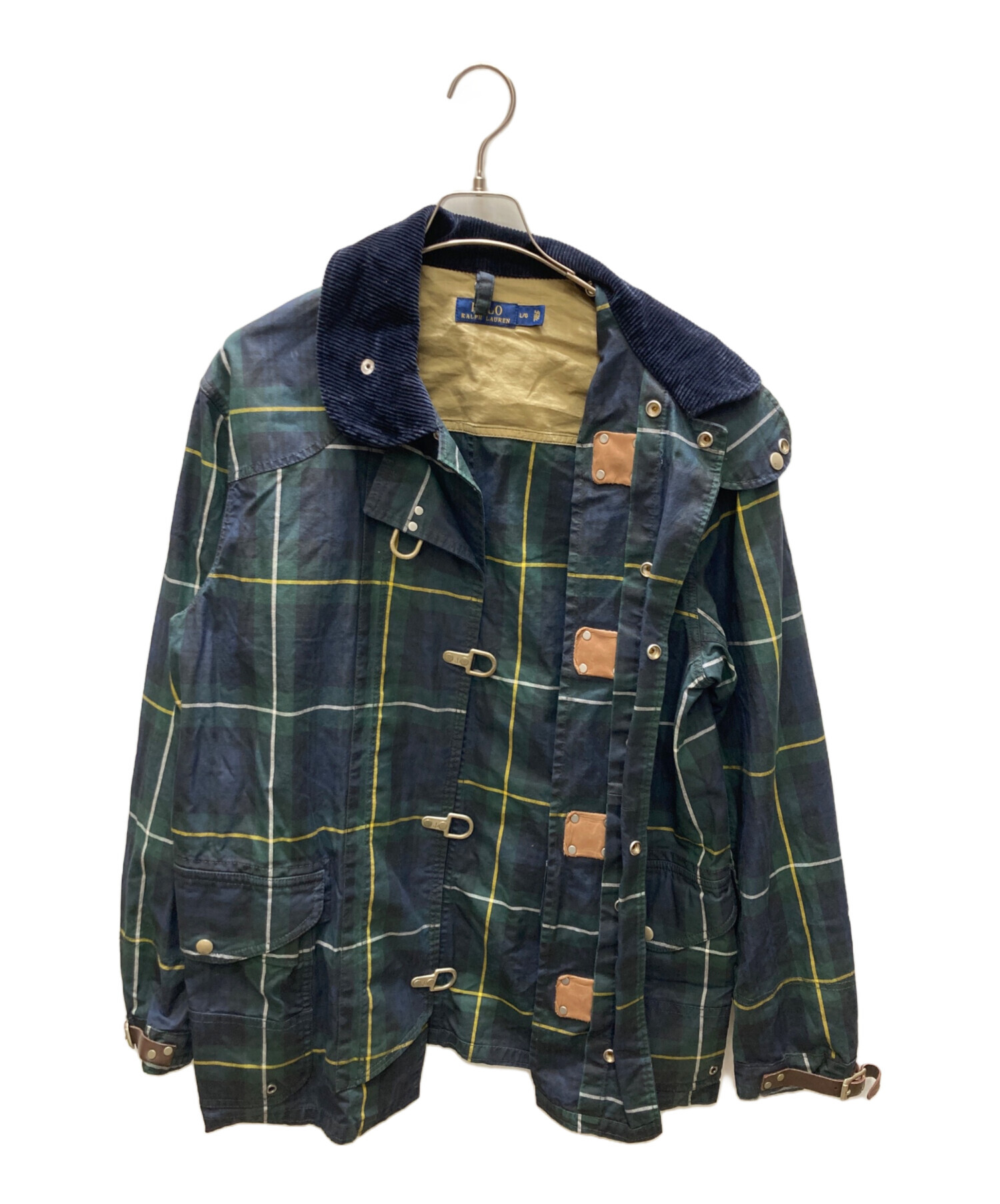 ♢ラルフローレン　ブラックウォッチ柄　フードジャケット　Ｍサイズ♢ 中古・古着通販】POLO RALPH LAUREN (ポロ・ラルフローレン) ブラック