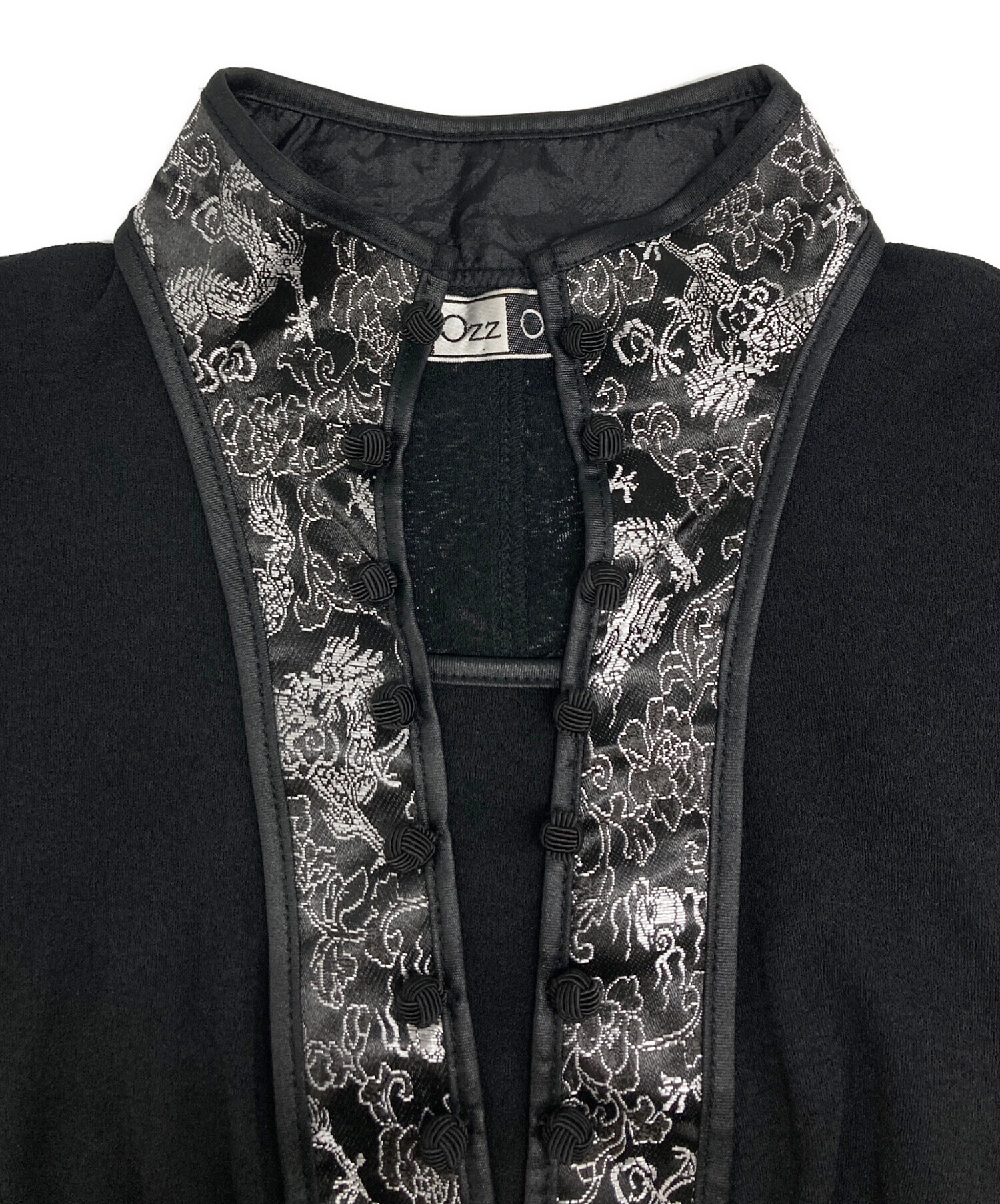 中古・古着通販】OZZON (オッズオン) チャイナブラウス ブラック