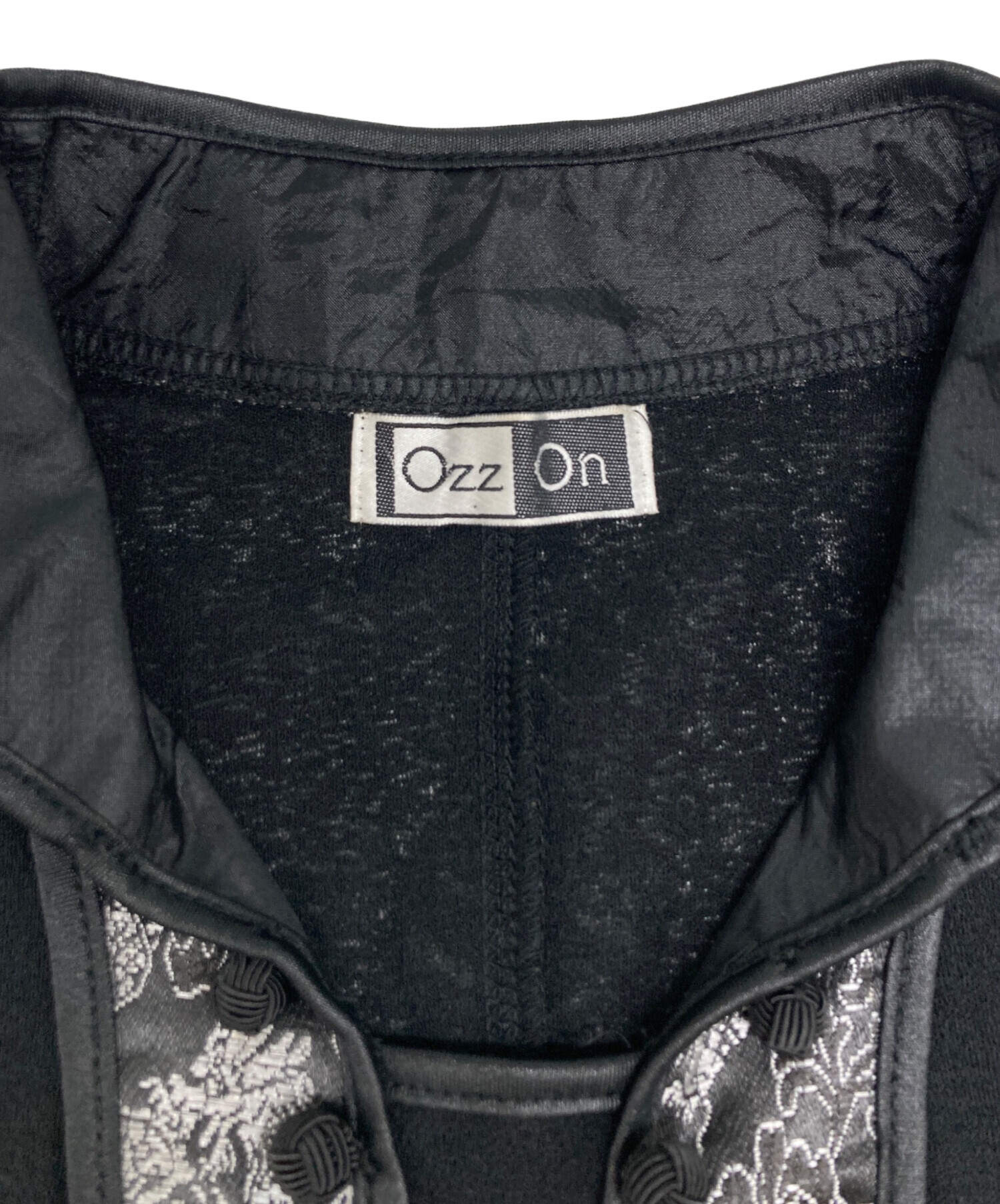 中古・古着通販】OZZON (オッズオン) チャイナブラウス ブラック