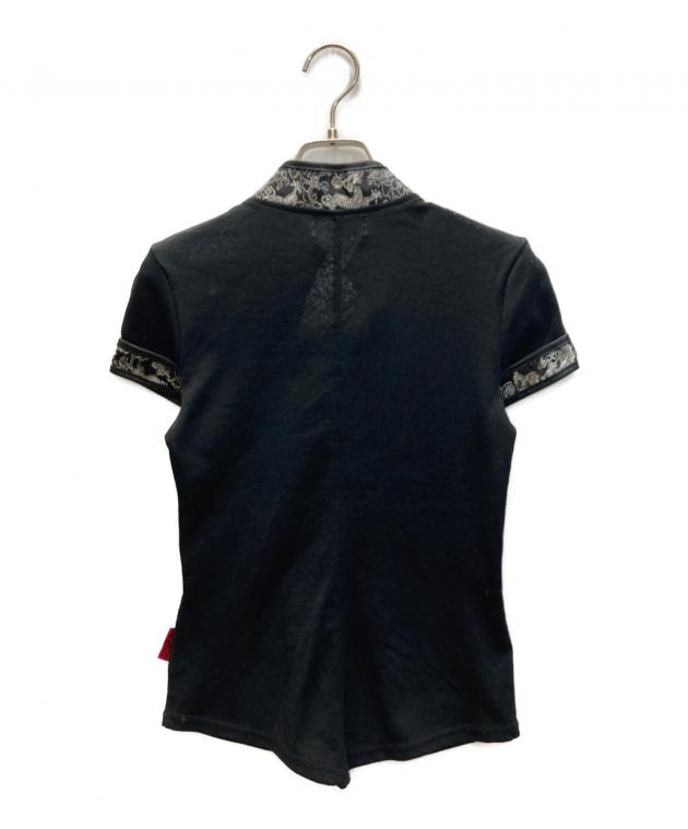 中古・古着通販】OZZON (オッズオン) チャイナブラウス ブラック