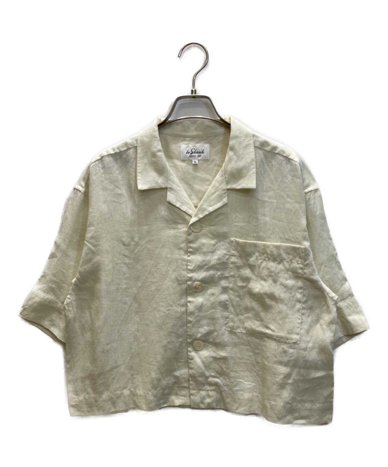 中古・古着通販】LE GLAZIK (ル グラジック) OPEN COLLAR SHIRT 