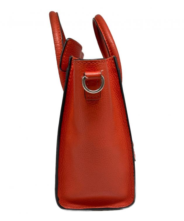 中古・古着通販】CELINE (セリーヌ) ラゲージナノ 2WAYバッグ レッド