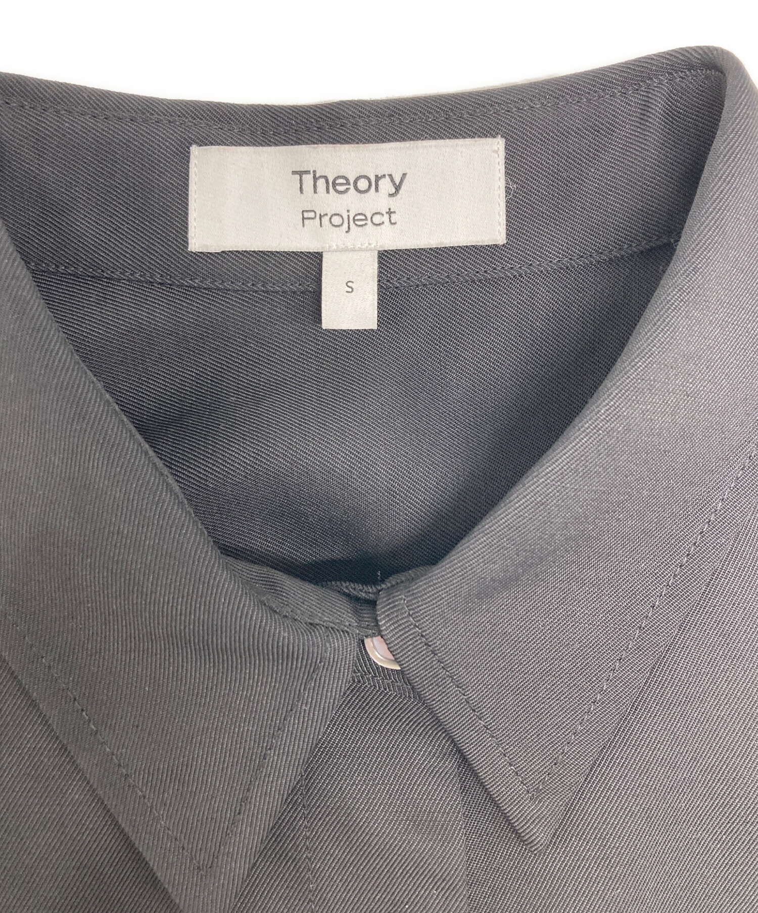中古・古着通販】theory (セオリー) MOD SUIT 半袖ブラウス ブラック