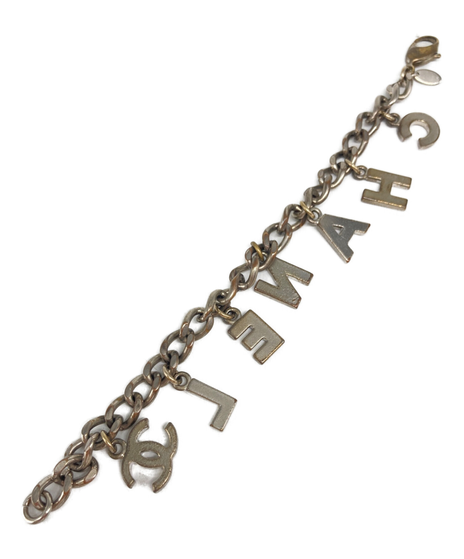 シャネル　ブレスレット　キーリング　チャーム　ロゴ 中古・古着通販】CHANEL (シャネル) ロゴチャームブレスレット サイズ