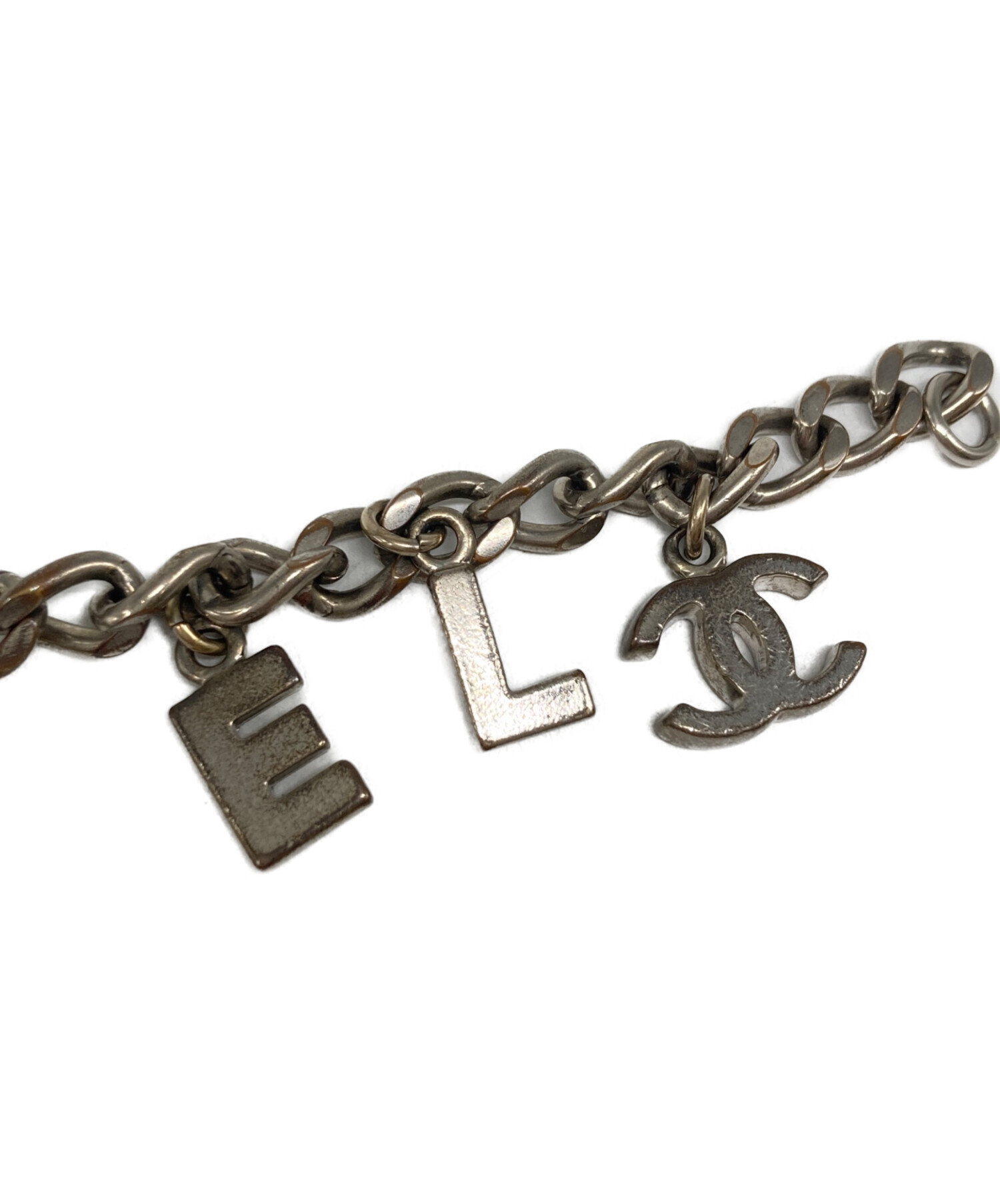 中古・古着通販】CHANEL (シャネル) ロゴチャームブレスレット サイズ