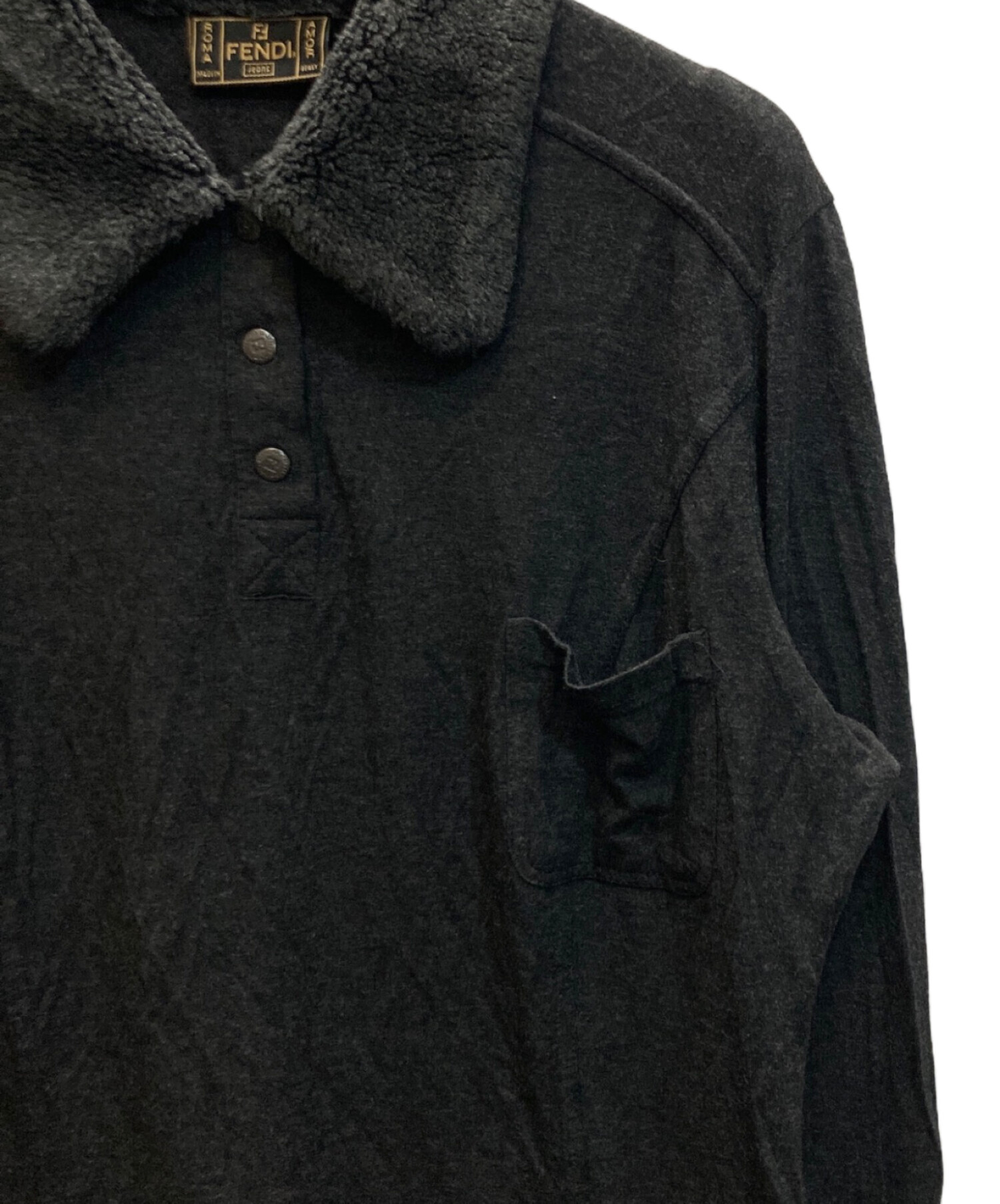 FENDIニットポロシャツ 中古・古着通販】FENDI jeans (フェンディ ジーンズ) ボアカラー