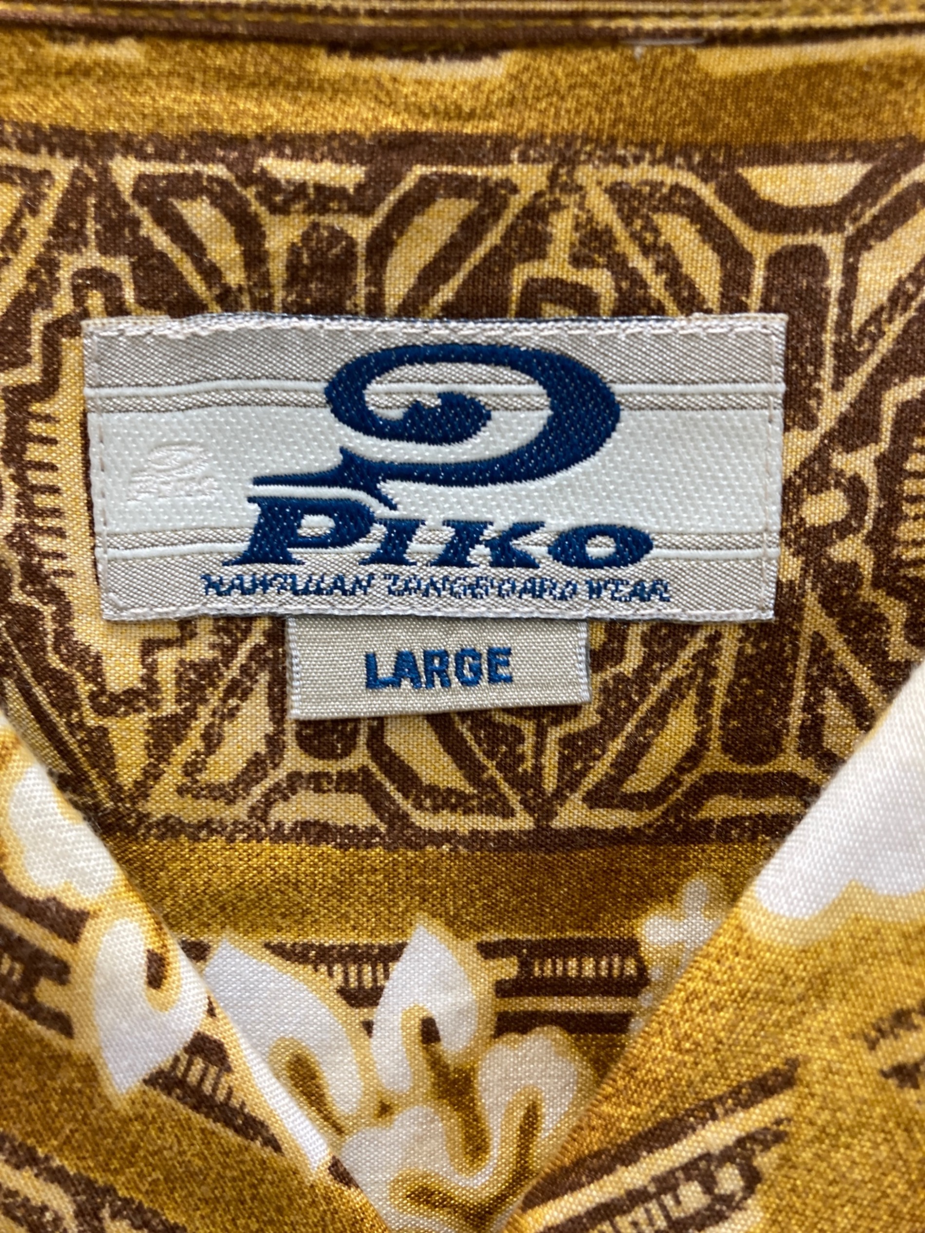 中古・古着通販】PIKO (ピコ) レーヨンアロハシャツ イエロー サイズ:L