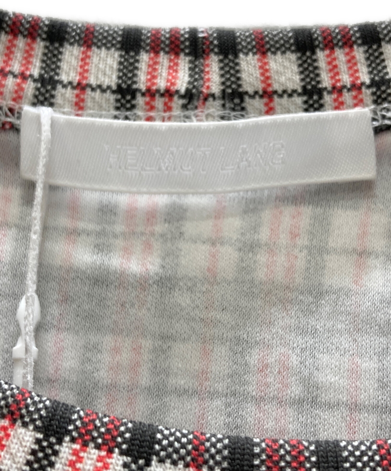 [美品]HELMUT LANG ヘルムートラング 総柄 ドレープカットソー 中古・古着通販】HELMUT LANG (ヘルムートラング) チェックカットソー
