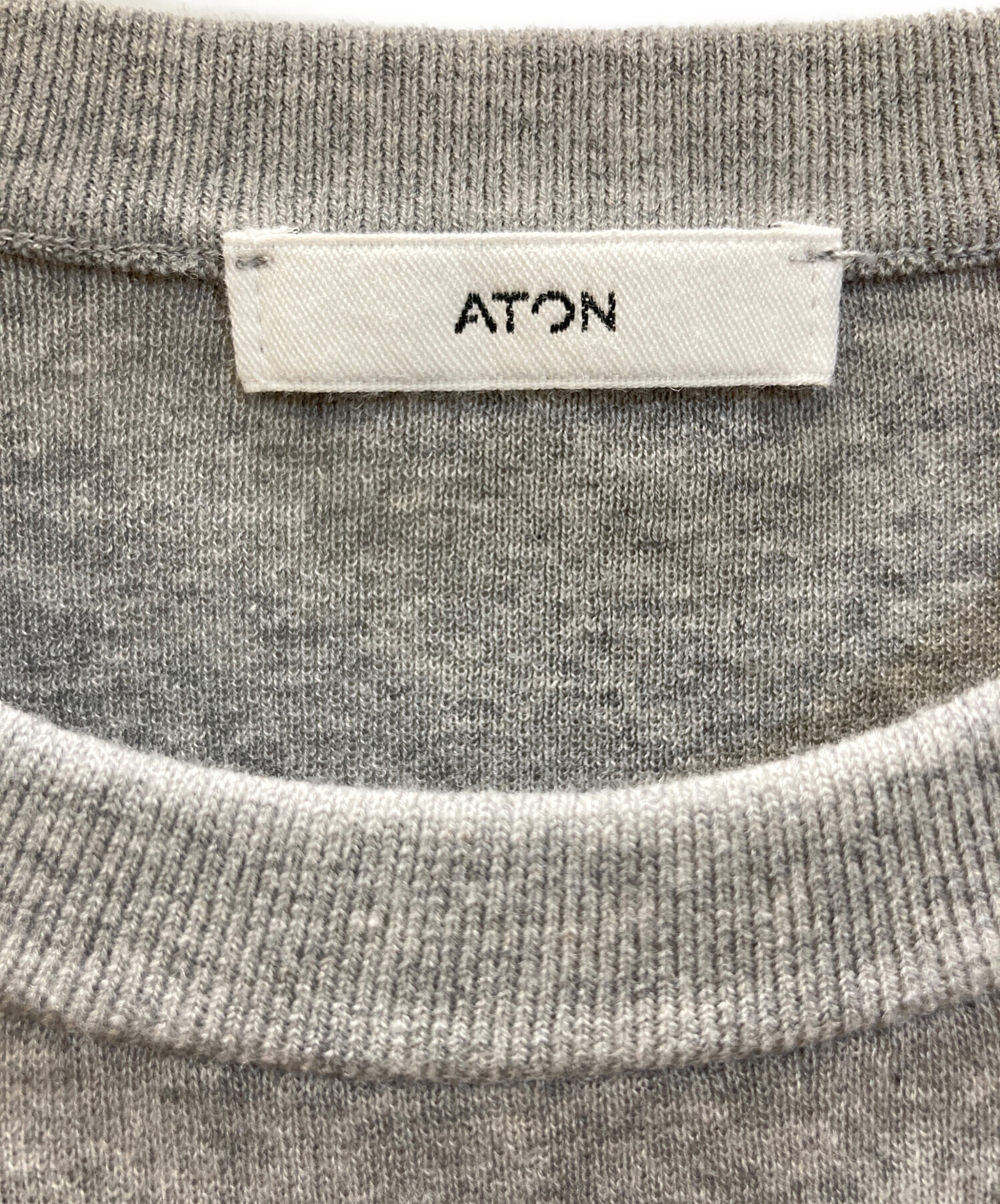 中古・古着通販】ATON (エイトン) FRESCA CIRCULAR RIB グレー サイズ
