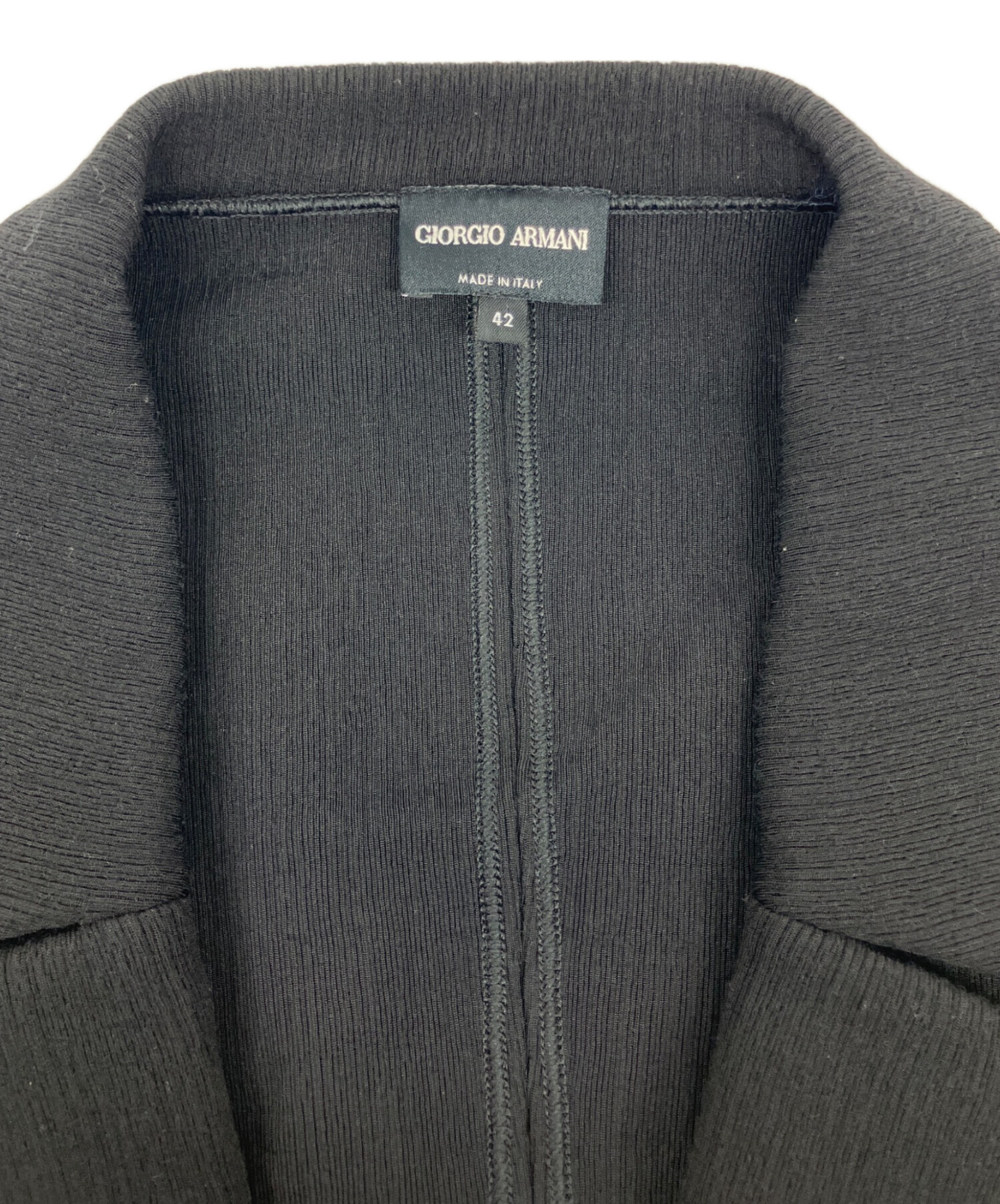 未使用 80s GIORGIO ARMANI ウール ジャケット 42 黒 中古・古着通販】GIORGIO ARMANI (ジョルジオアルマーニ) 1Bジャケット