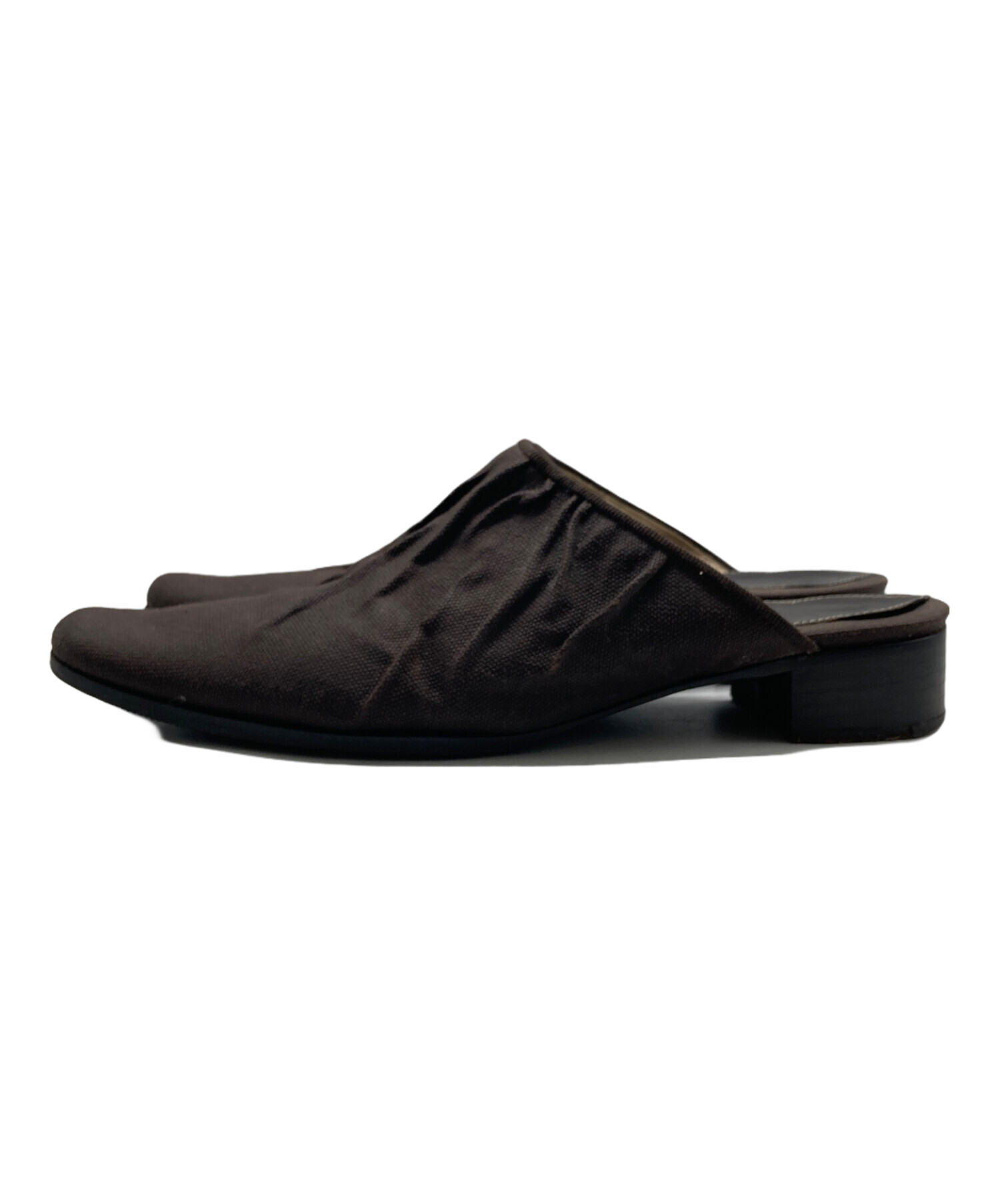 希少DRIES VAN NOTEN フラットシューズ　ジャガード　ミュール 中古・古着通販】DRIES VAN NOTEN (ドリスヴァンノッテン) キャンバス