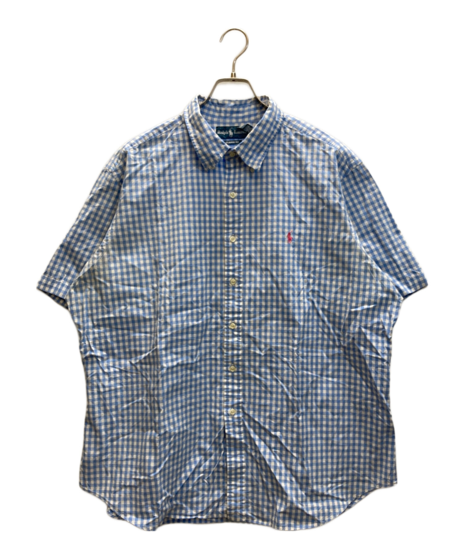 中古・古着通販】RALPH LAUREN (ラルフローレン) 半袖BDギンガム
