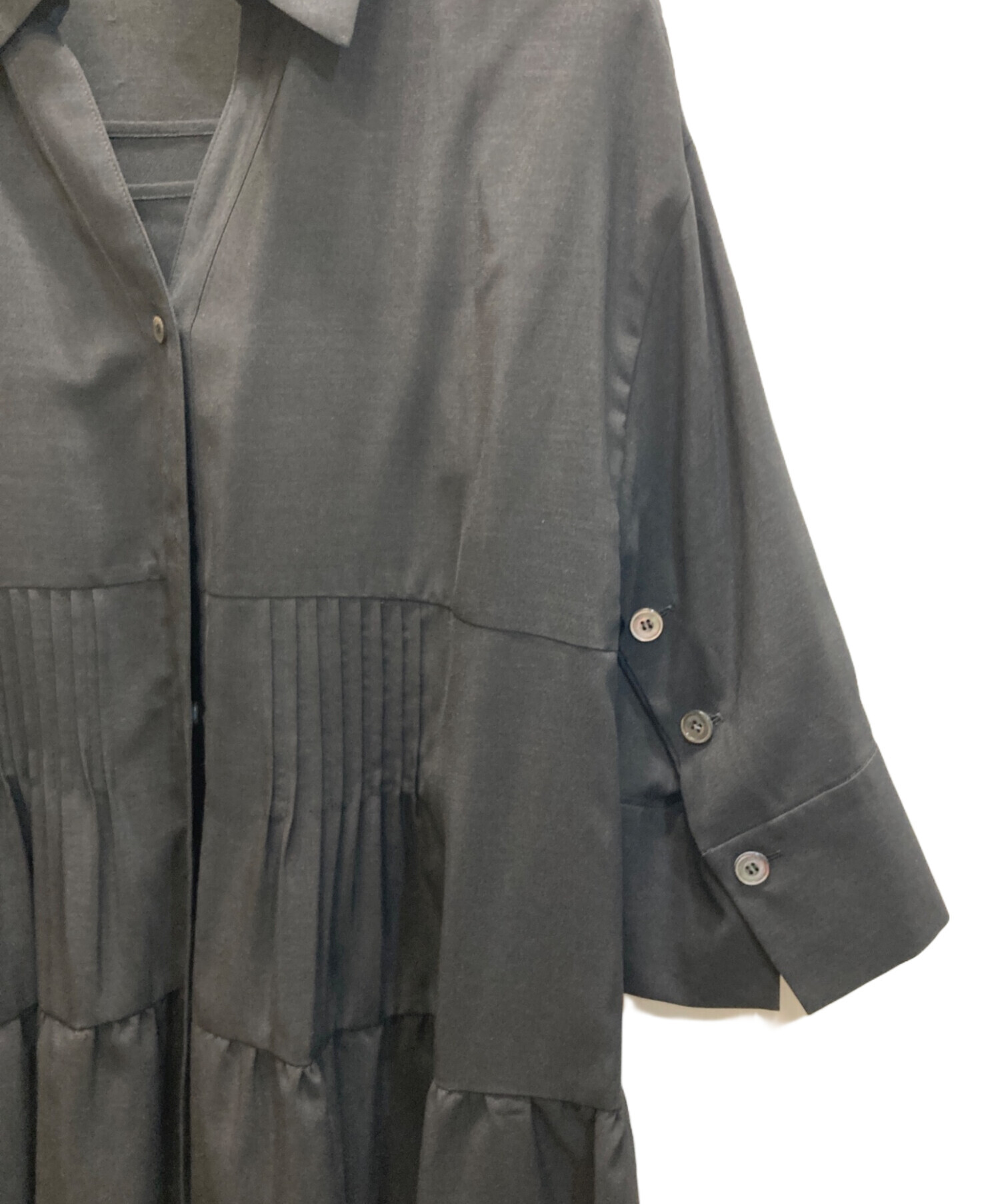 【美品】アドーア⭐️定価55000 ADORE シャツワンピース 38 中古・古着通販】ADORE (アドーア) シアーボイルシャツワンピース