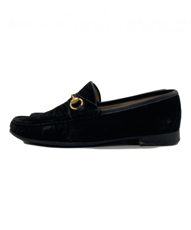 GUCCI グッチ　ホースビットローファー　ブラック　スエード 中古・古着通販】GUCCI (グッチ) スエード ホースビット ローファー