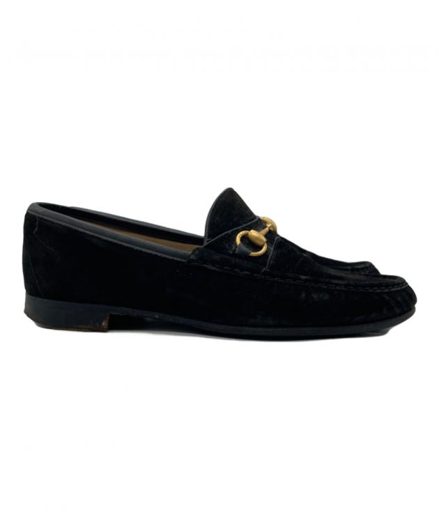 中古・古着通販】GUCCI (グッチ) スエード ホースビット ローファー