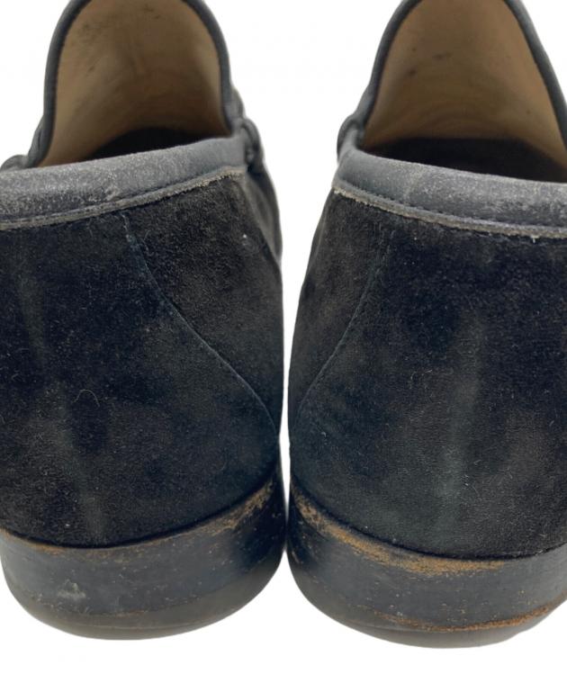 中古・古着通販】GUCCI (グッチ) スエード ホースビット ローファー