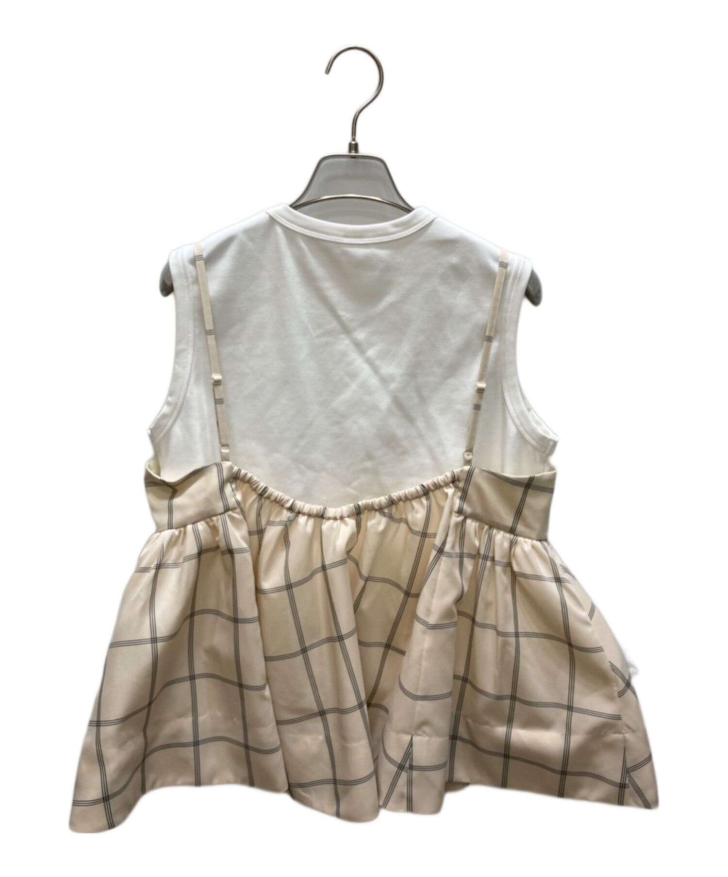 中古・古着通販】Mila Owen (ミラオーウェン) チェックペプラムキャミ 