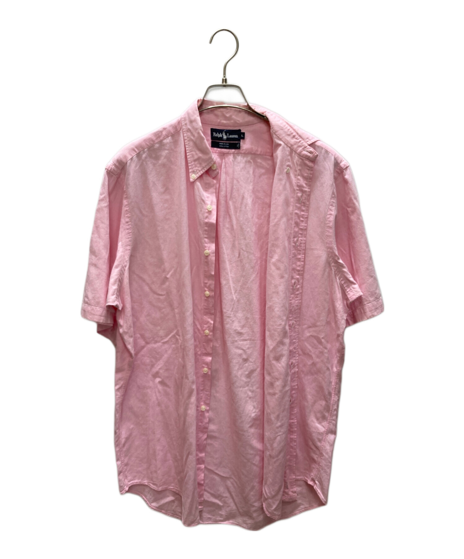 中古・古着通販】RALPH LAUREN (ラルフローレン) 半袖シャツ ピンク