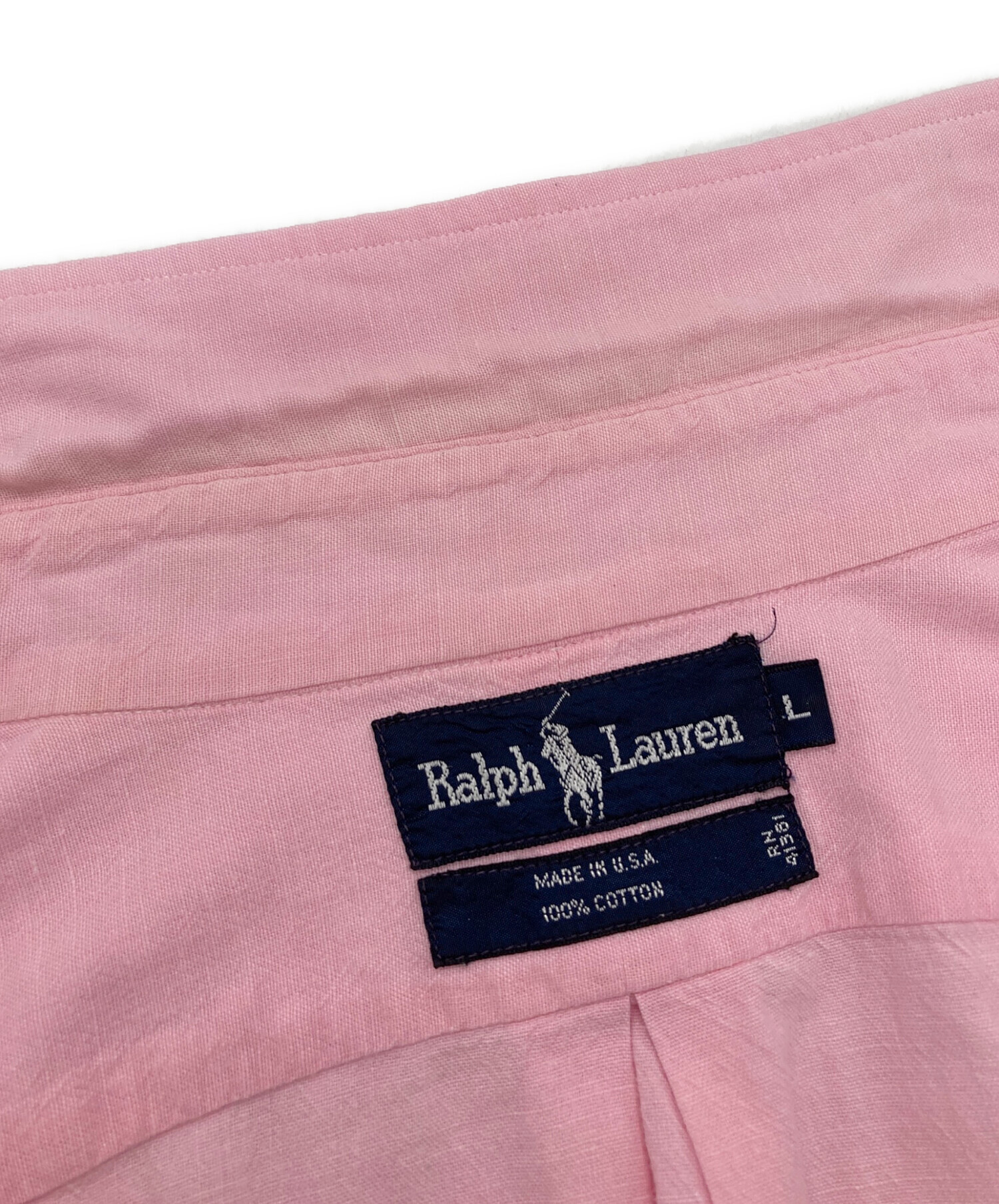 中古・古着通販】RALPH LAUREN (ラルフローレン) 半袖シャツ ピンク